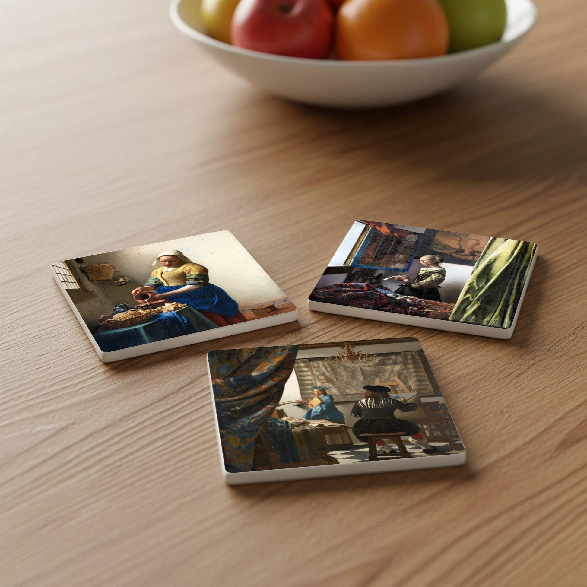 Posavasos Vermeer Art, decoración de mesa de la Edad de Oro holandesa