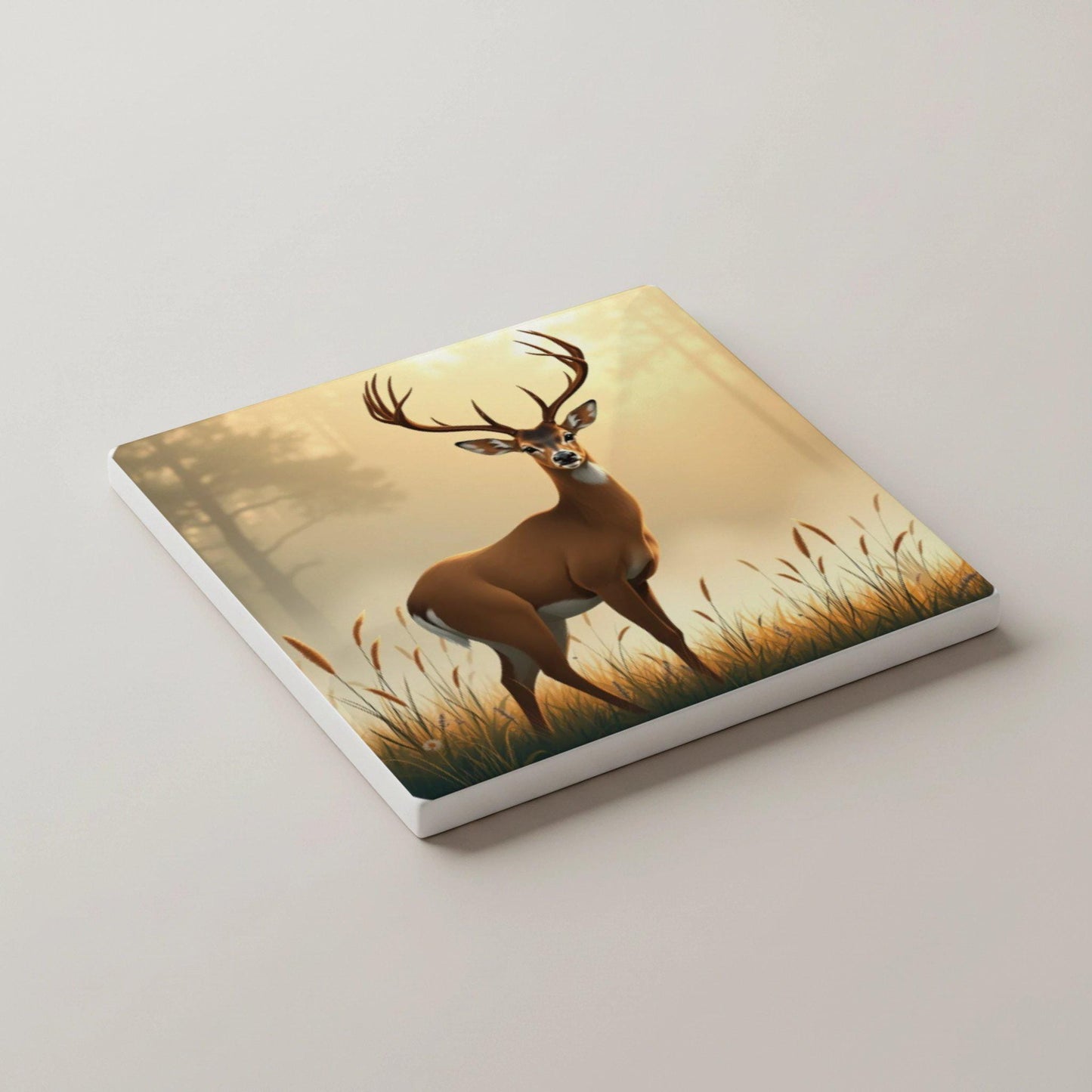 Diseño de animales del bosque, decoración forestal — Set de Dessous de Verre en Céramique · Set de Table pour Amateurs de Design