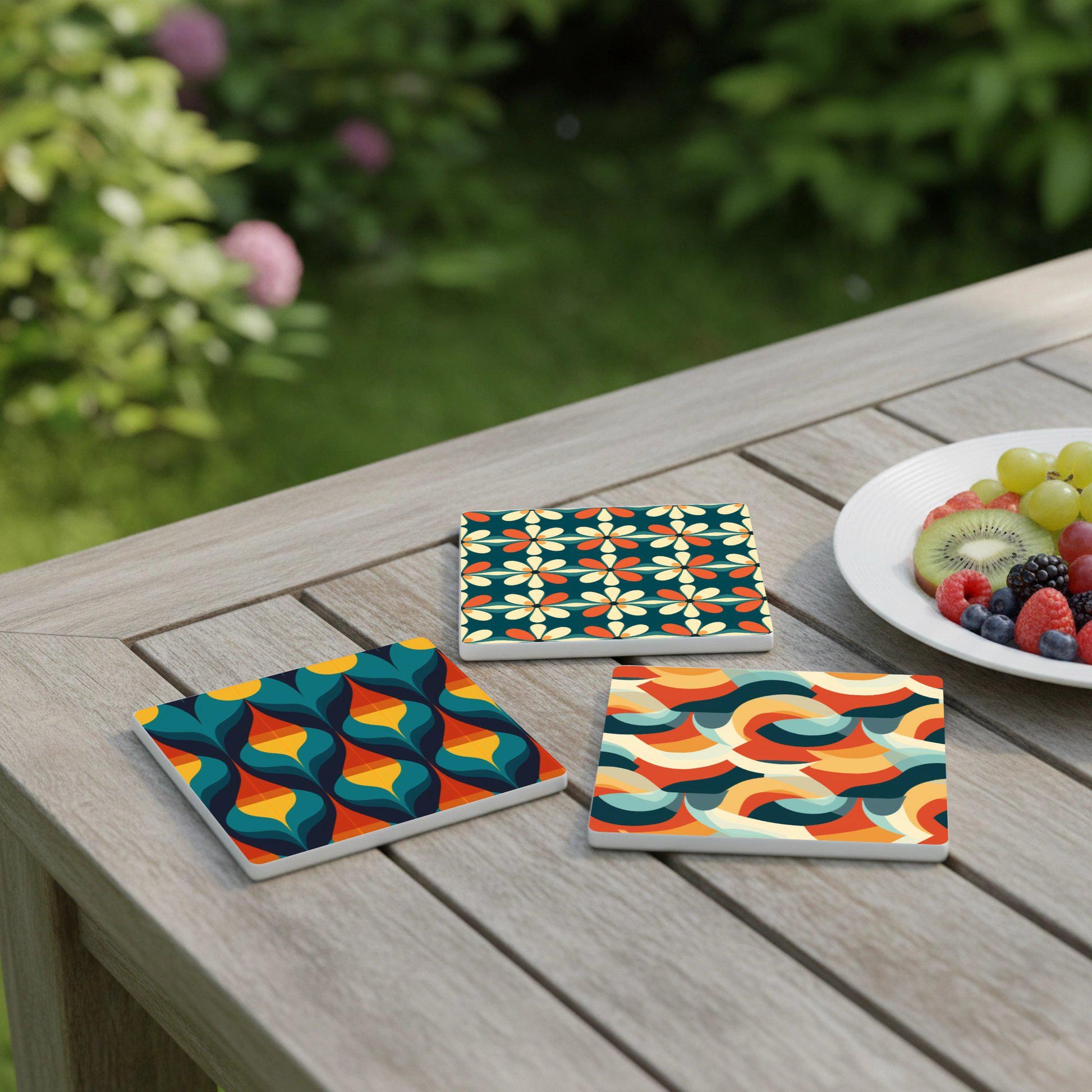 Juego de posavasos de cerámica — Ceramic Coaster Set · Museum Art on Coasters