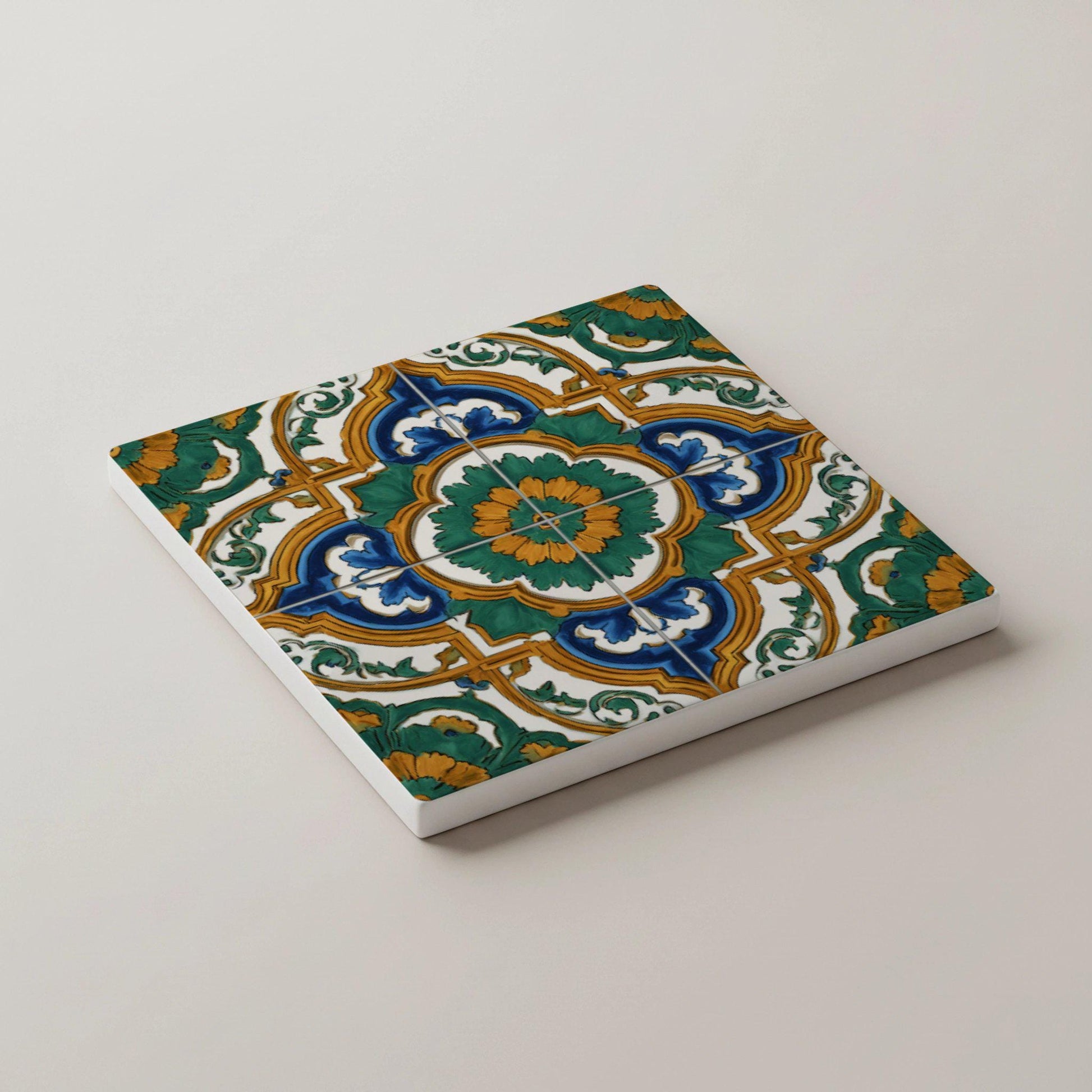 Talavera / Juego de posavasos de arte popular mexicano / Decoración co · Dessous de Verre avec Liège — Collection Grands Peintres