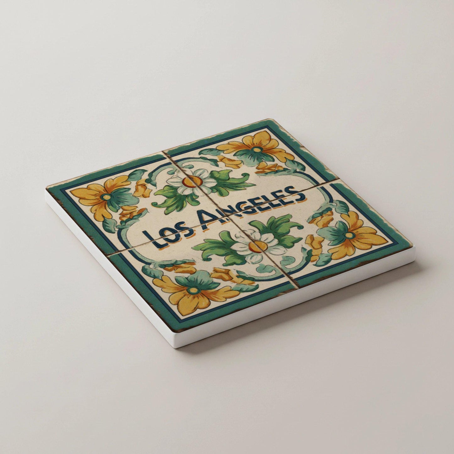 Posavasos Los Ángeles / Juego de posavasos de azulejos españoles de Los Ángeles 