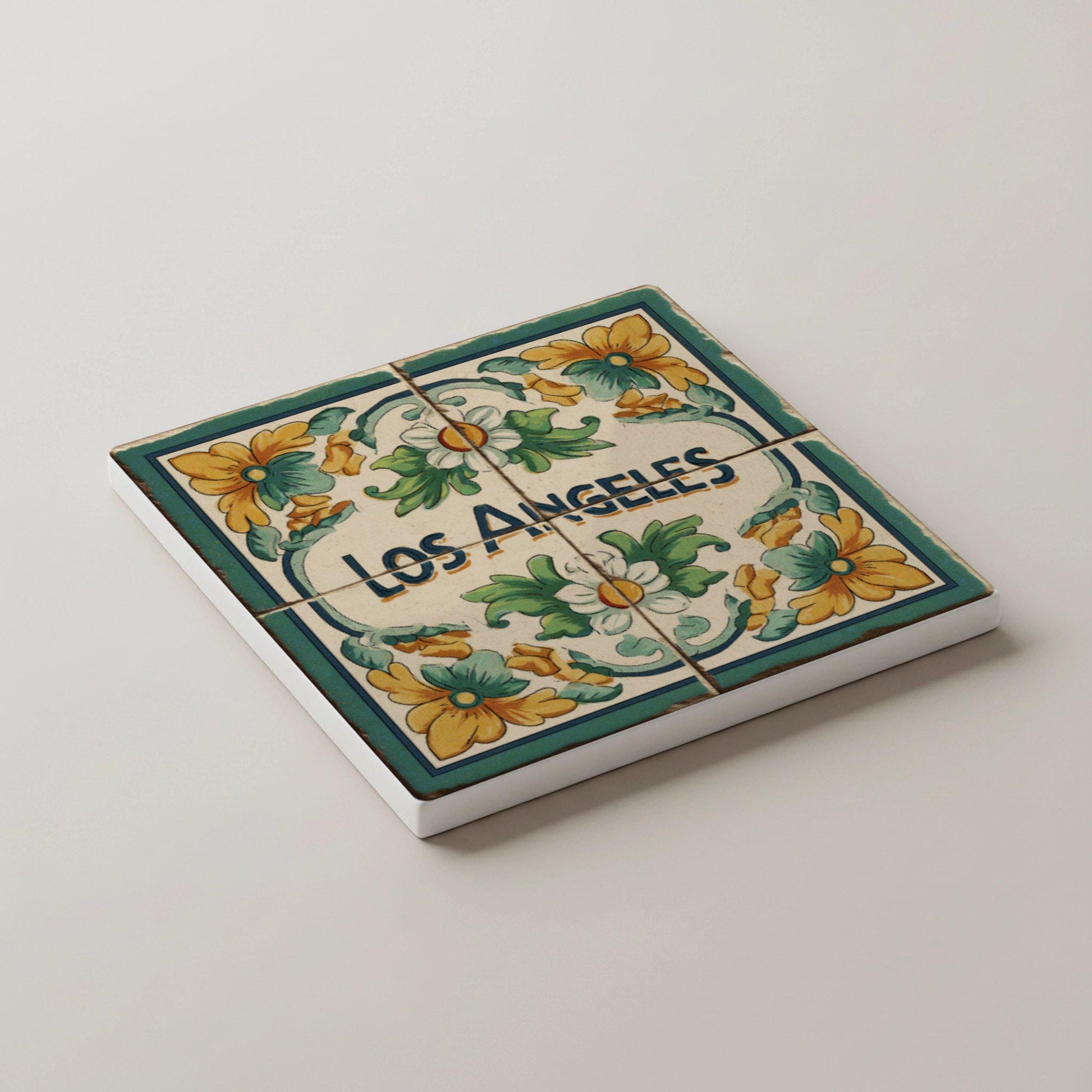 Posavasos Los Ángeles / Juego de posavasos de azulejos españoles de Los Ángeles 