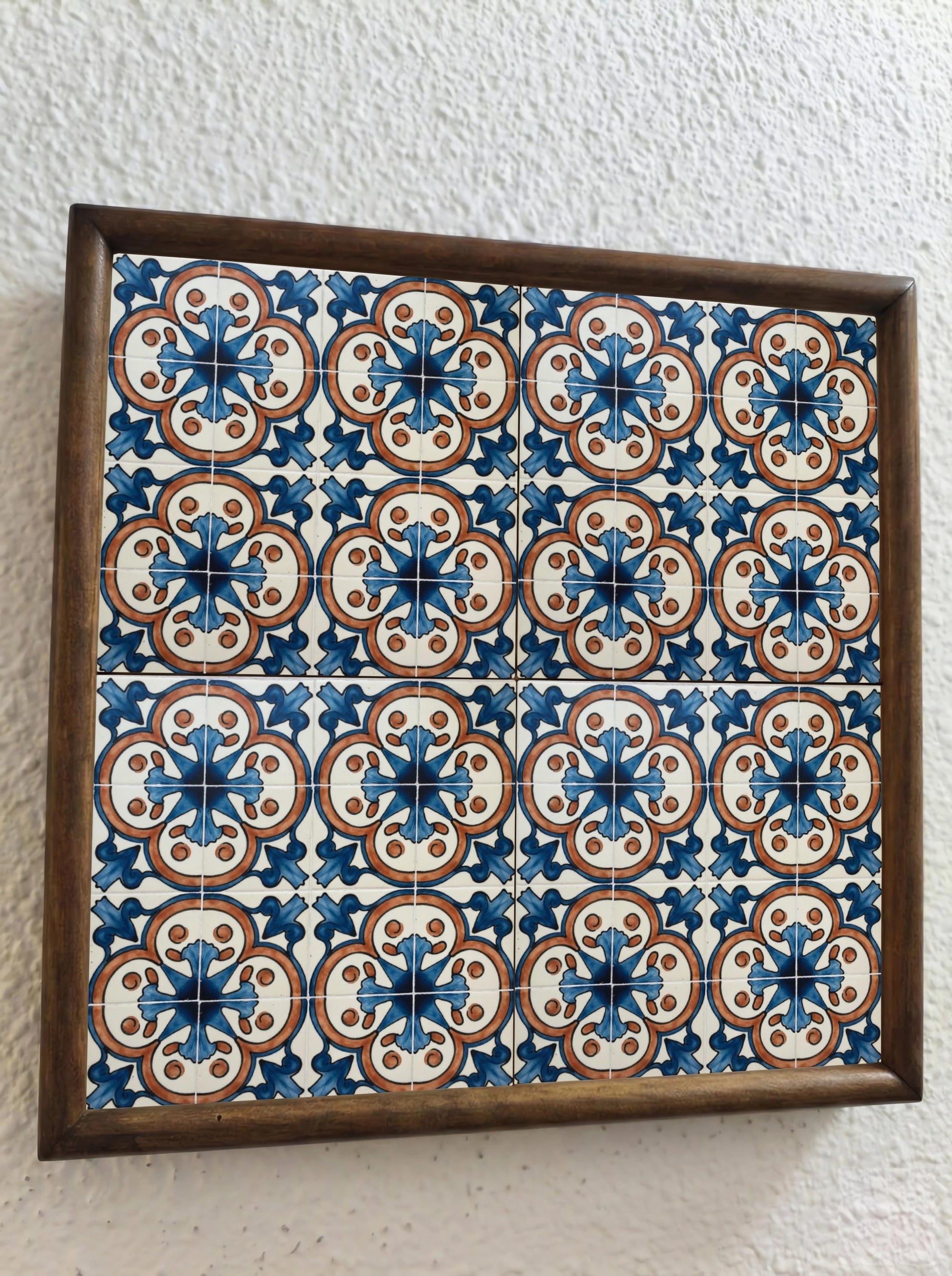 Azulejo Azul y terracota Ceramic pared mediterráneo