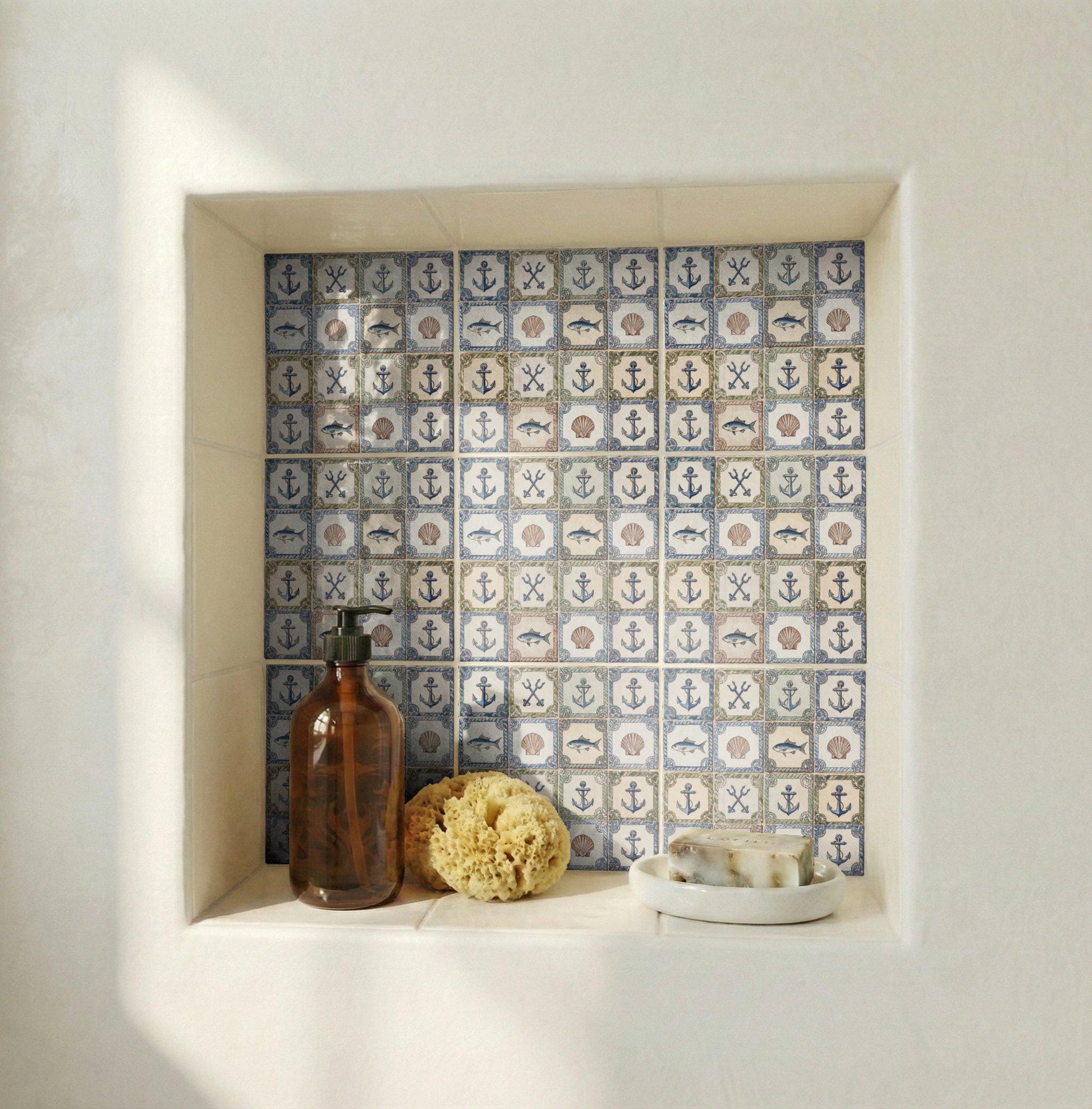 Nautical Harbor · Ceramic Wall Tile — Geometric Pattern