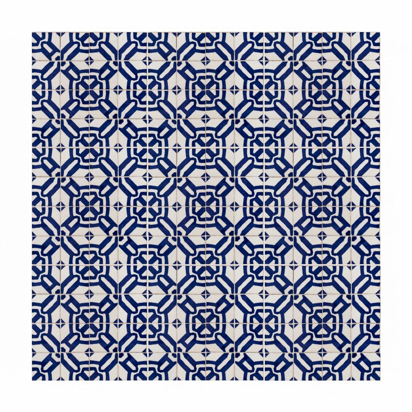 Ceramic Tile Indigo Geometric — Precision-Line Geometry