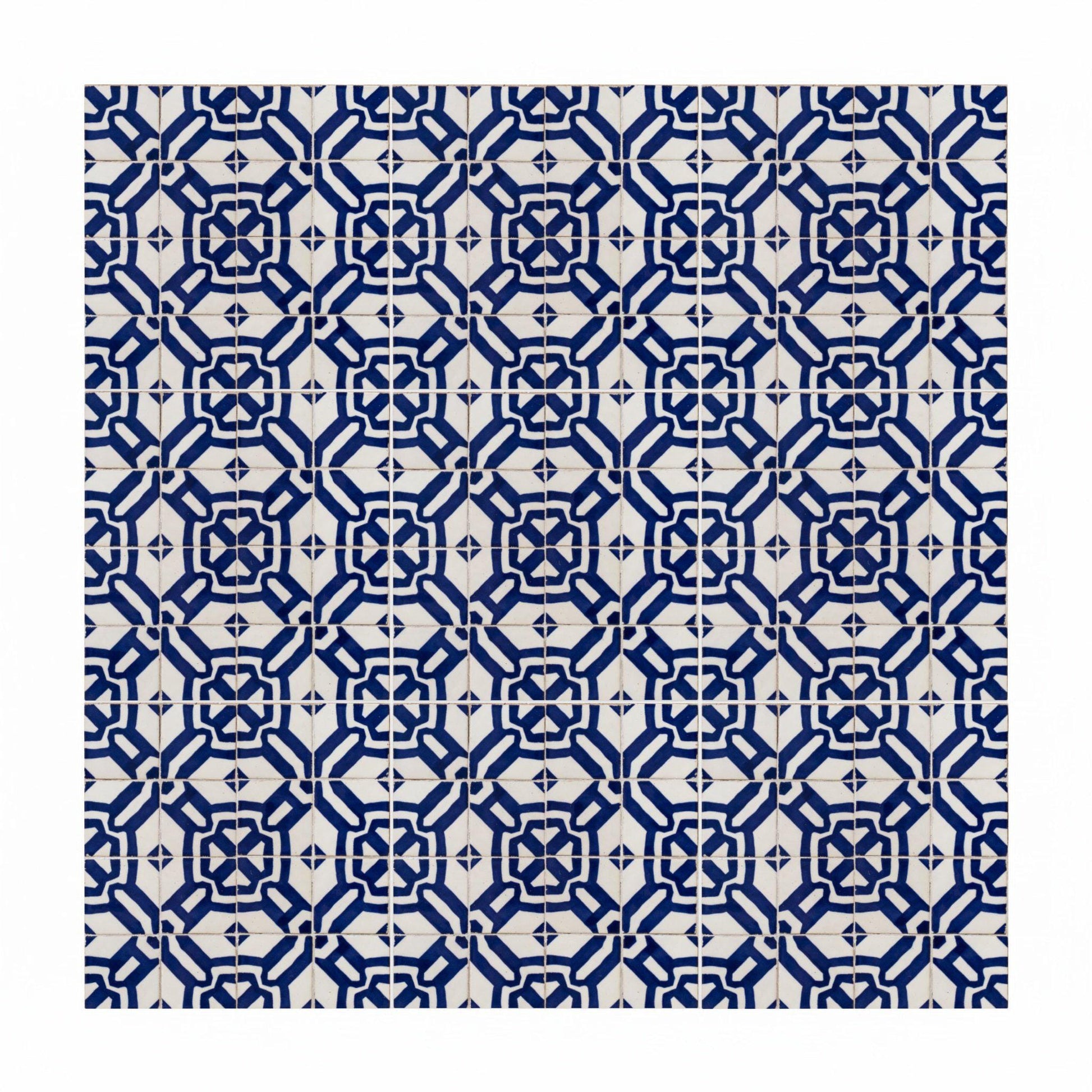 Ceramic Tile Indigo Geometric — Precision-Line Geometry
