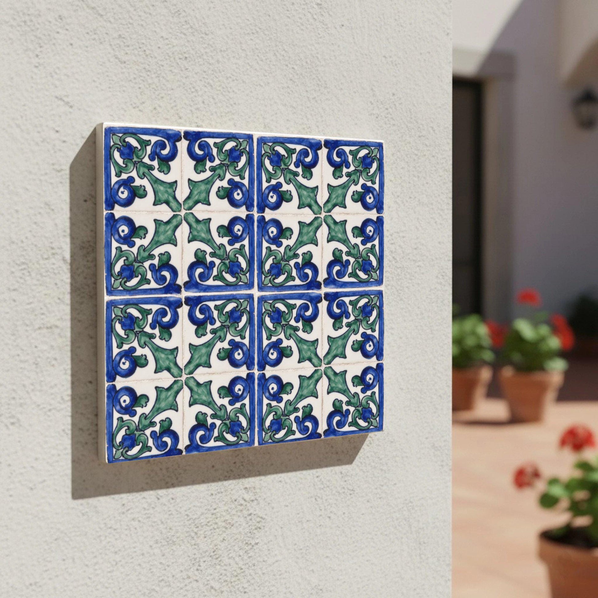 Botanical Panel Mediterranean — Garden-Inspired Pattern Decorative Tile