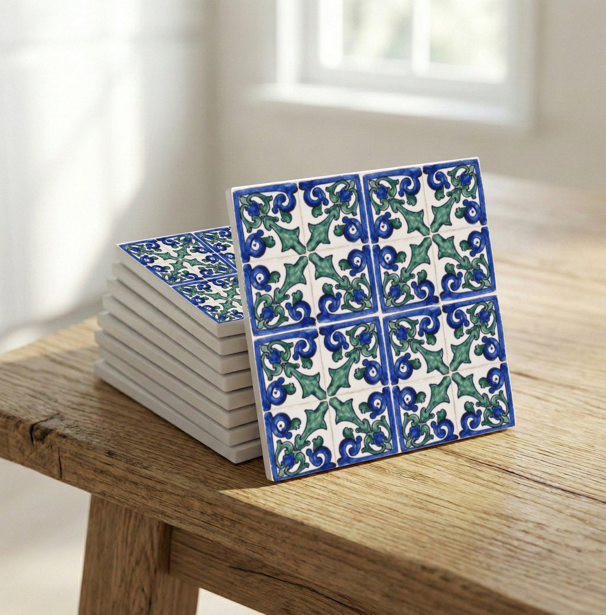 Botanical Panel Mediterranean — Garden-Inspired Pattern Decorative Tile