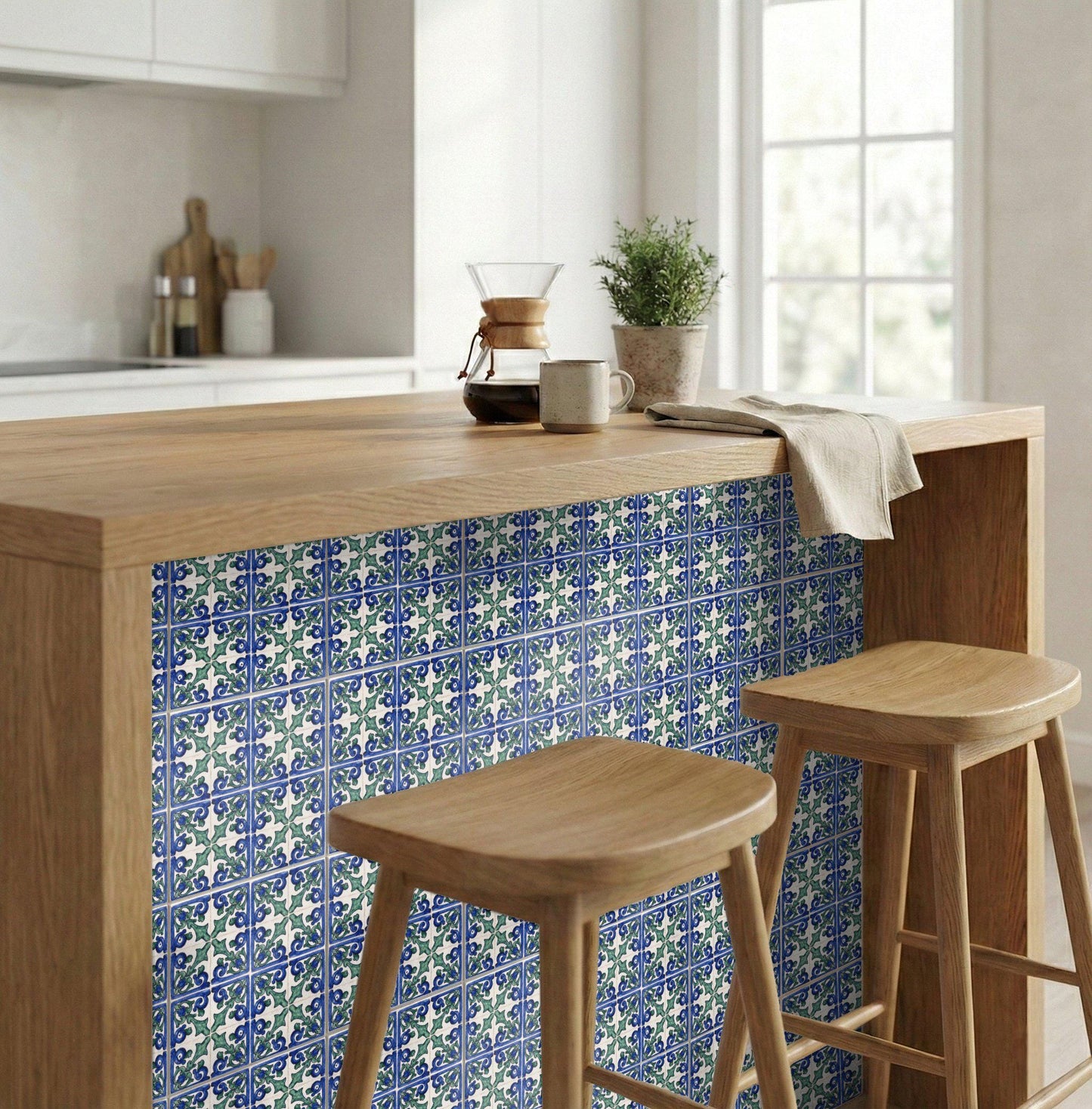 Botanical Panel Mediterranean — Garden-Inspired Pattern Decorative Tile