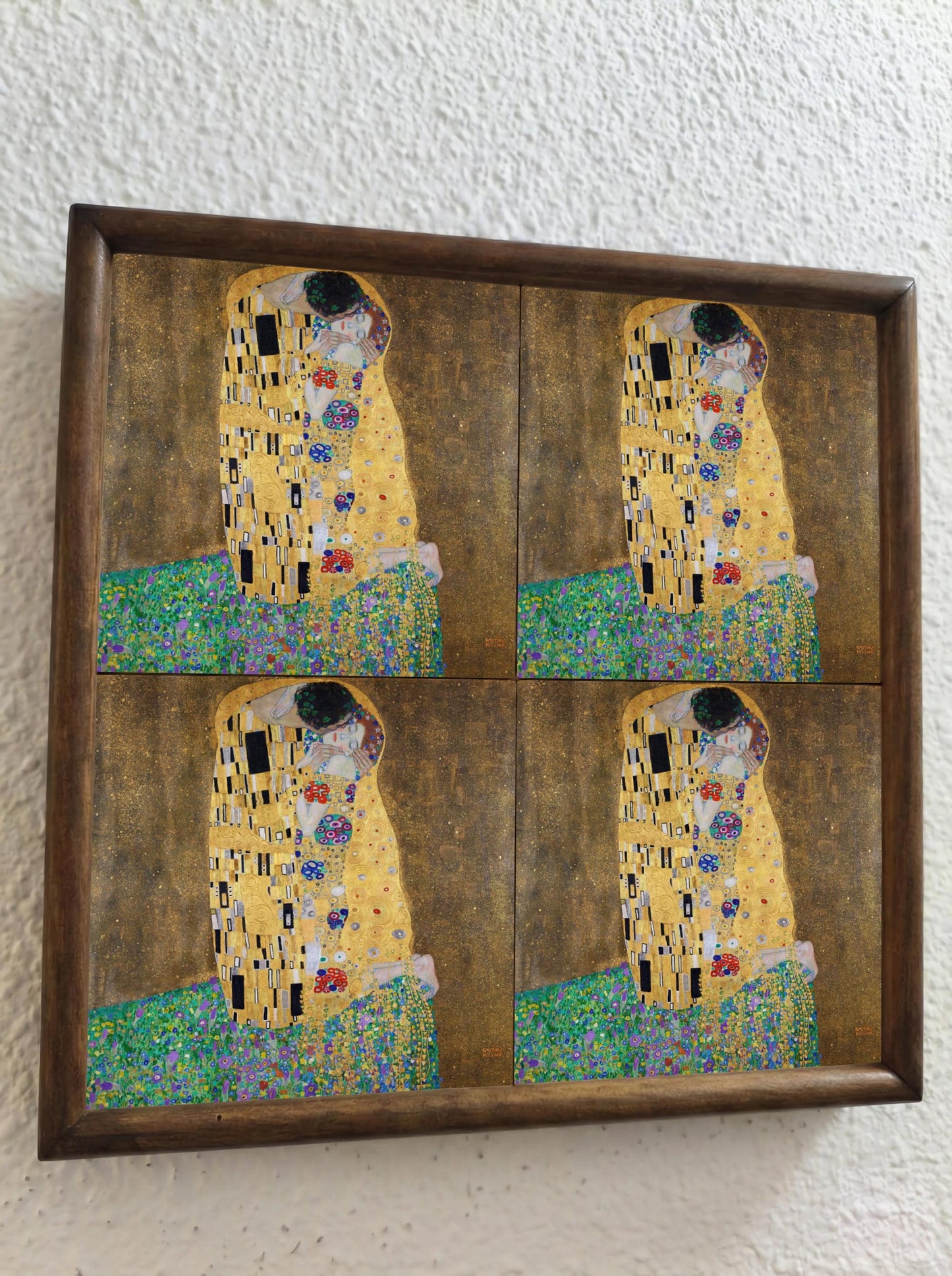 Fliese Kiss by Gustav Klimt · Klassische Malerei auf Keramik