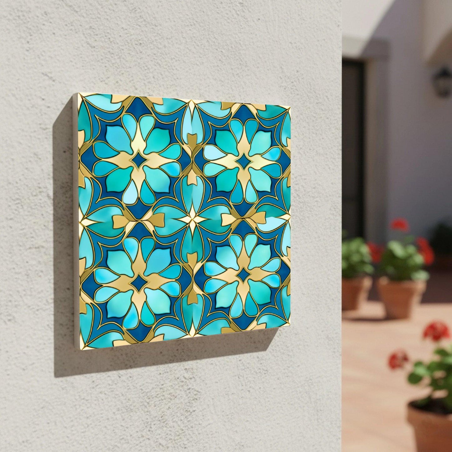Gaudí Inspired · Ceramic Wall Tile — Vintage-Style Ornament