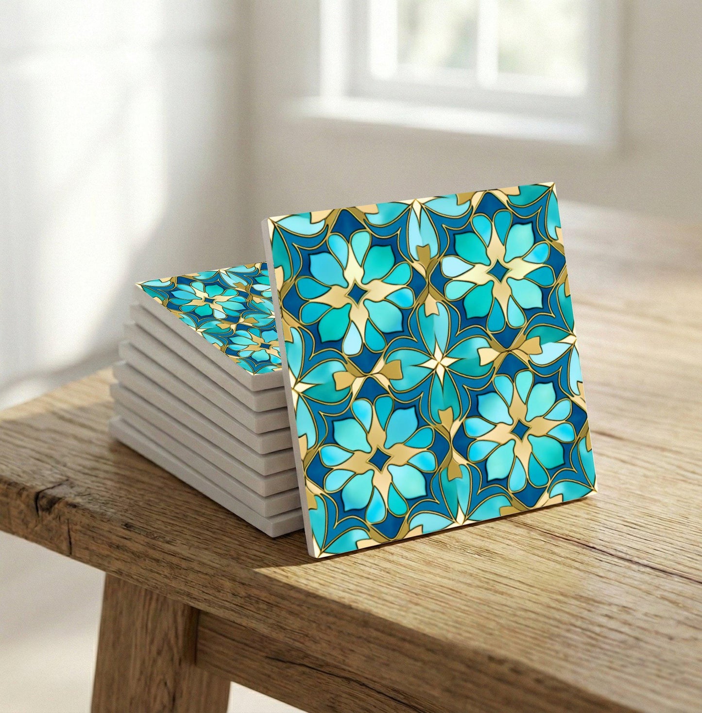 Gaudí Inspired · Ceramic Wall Tile — Vintage-Style Ornament