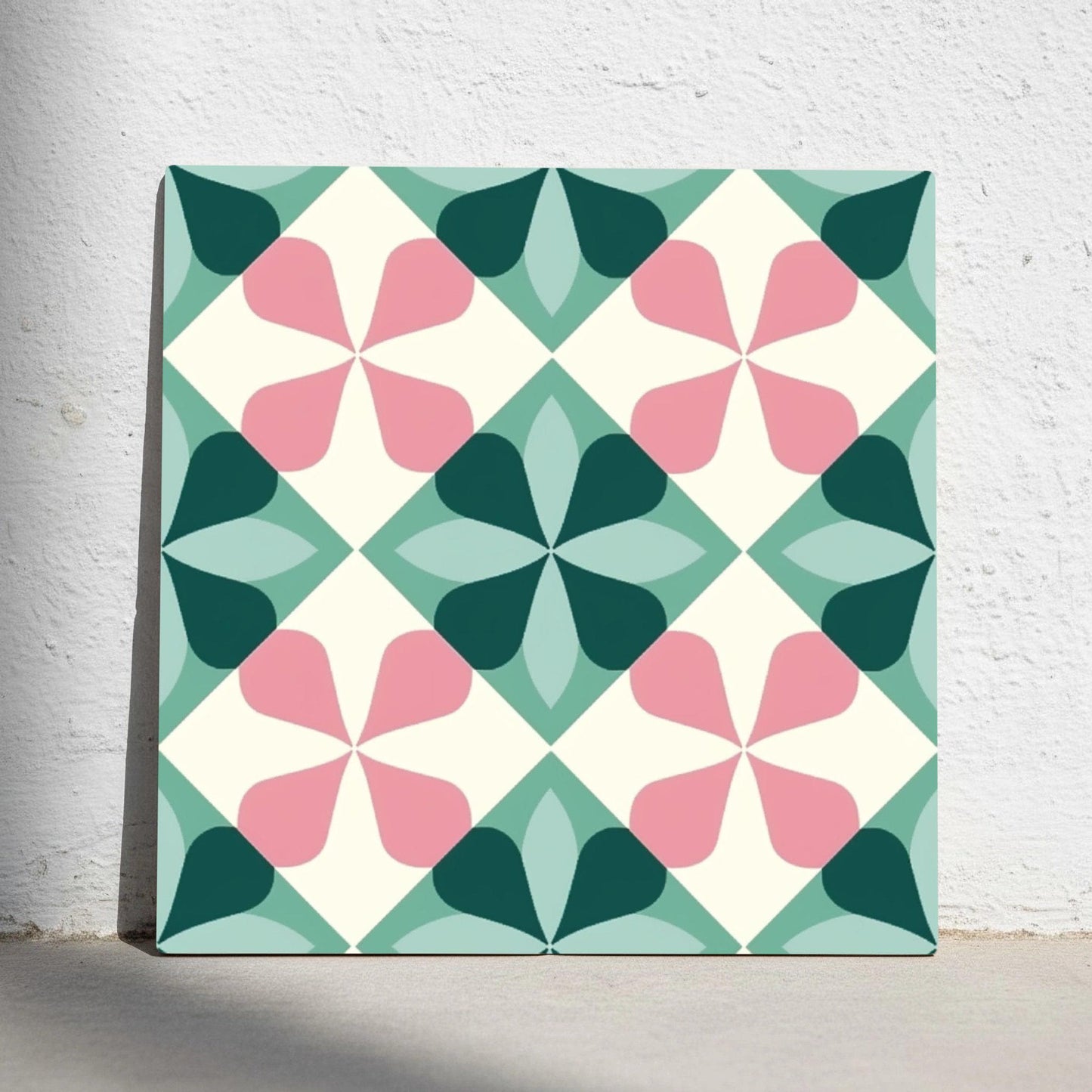 Pastel Retro — Nature Motif Décor Ceramic Tile
