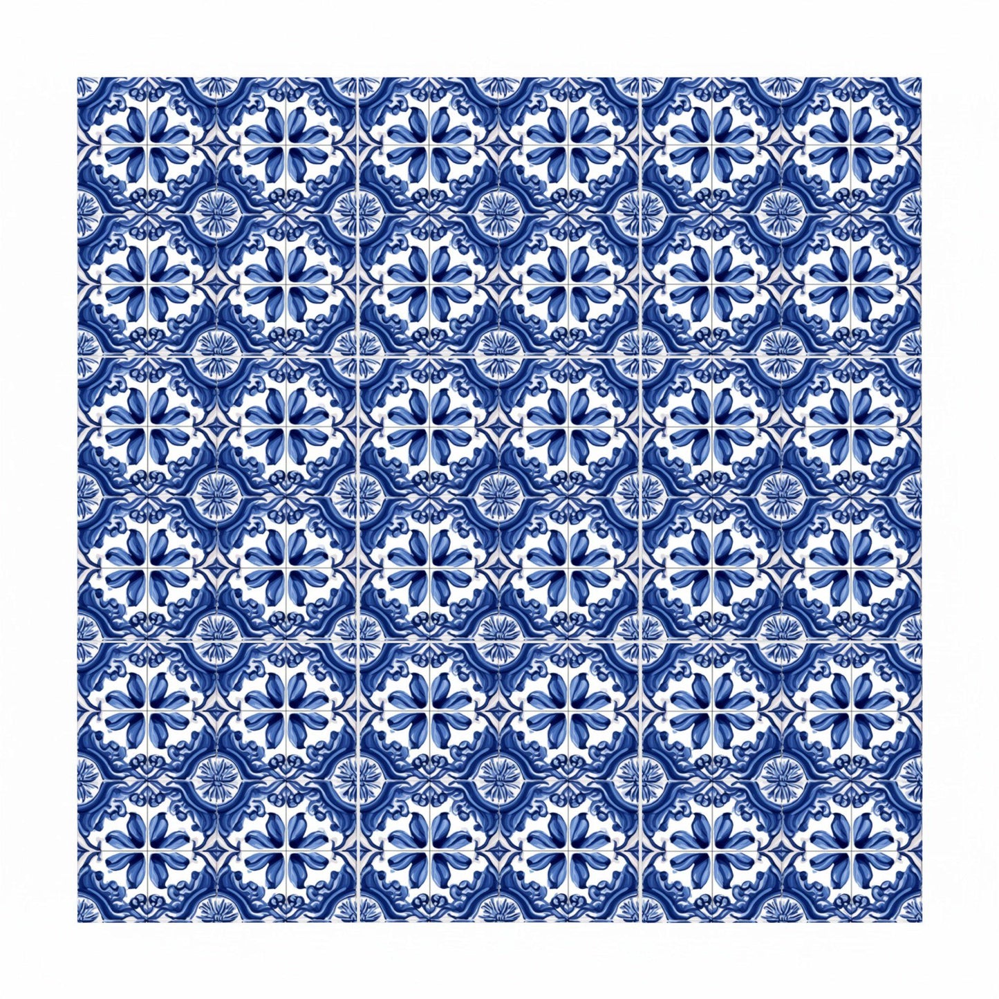 Oporto Blau-Weiß · Keramik-Wandfliese — Klassisches Keramik-Ornament