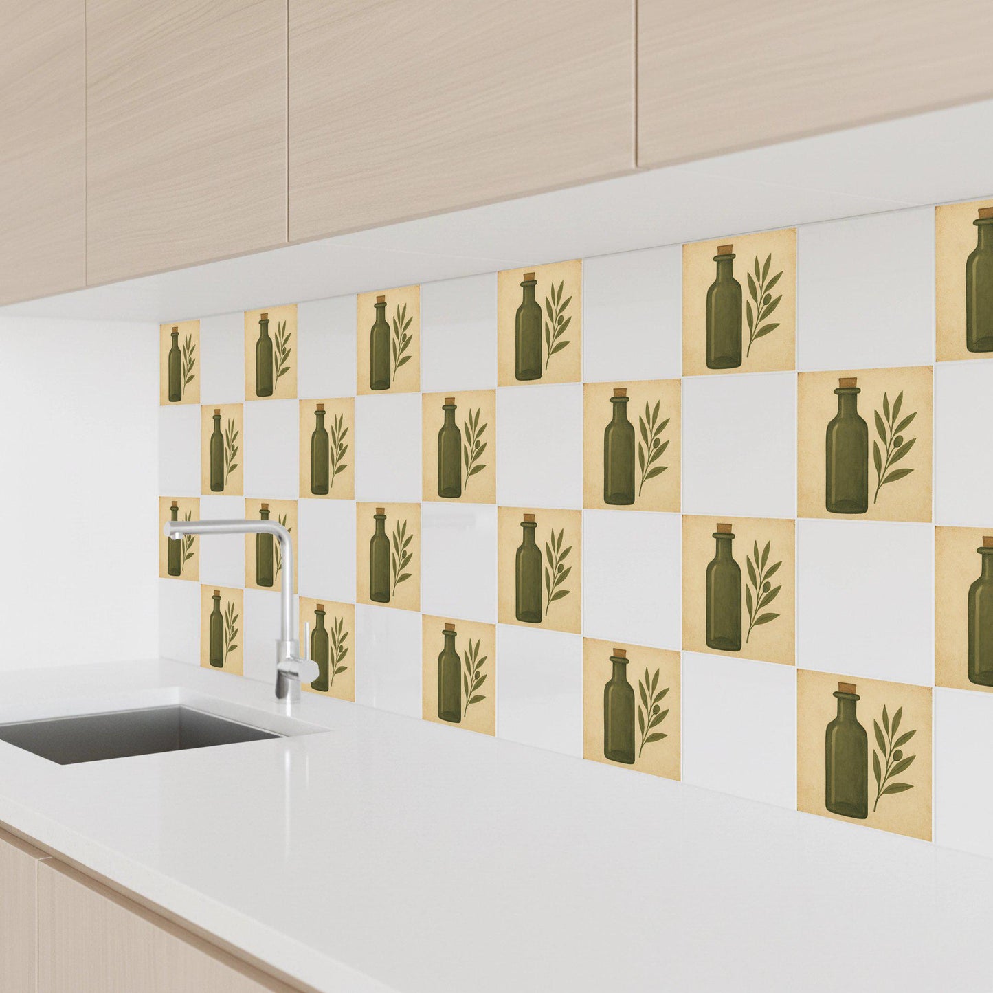 Tuscan Huile d'Olive — Carreau Céramique Motif Botanique