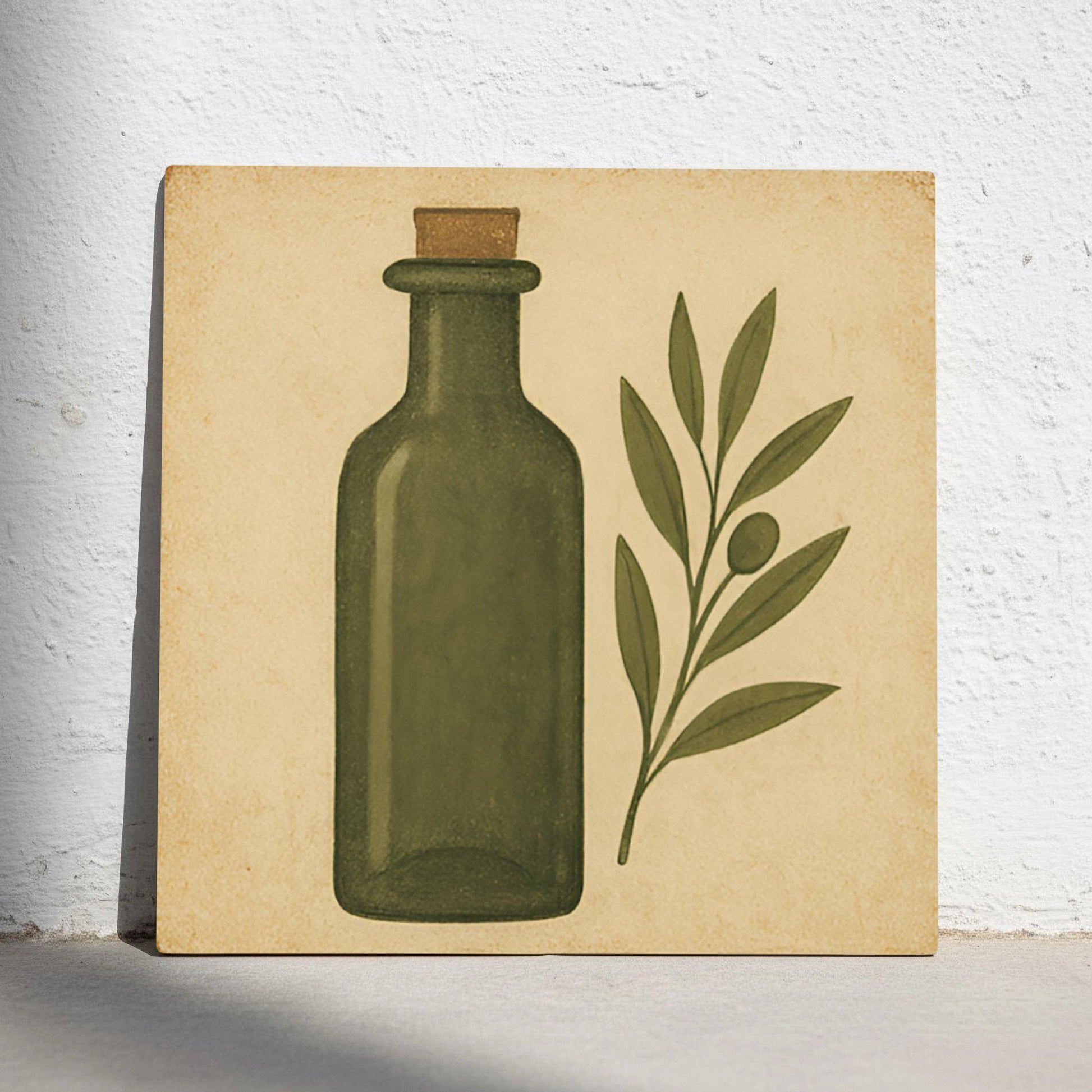 Tuscan Huile d'Olive — Carreau Céramique Motif Botanique