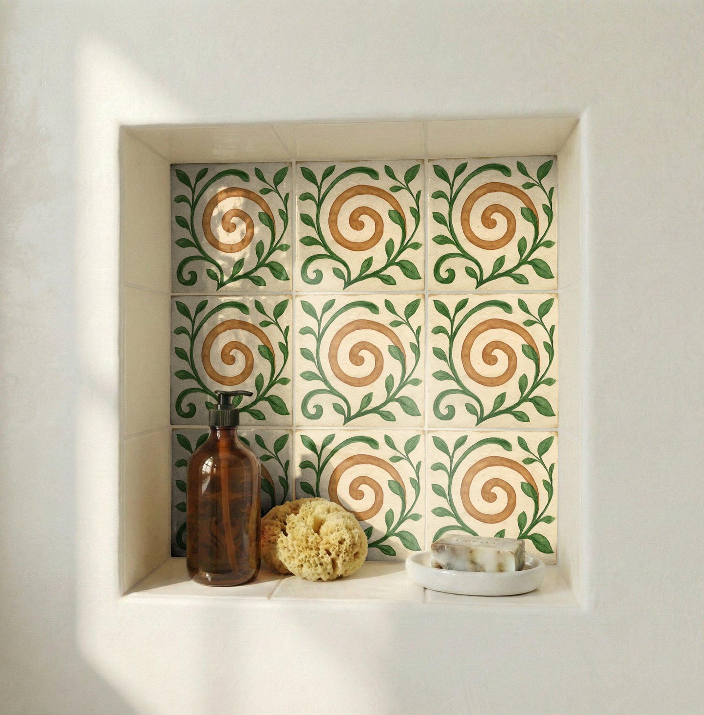 Catalan parra mediterráneo — Piastrella in Ceramica, Decoro Costiero Mediterraneo