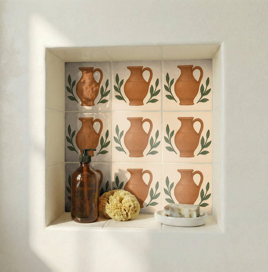 Azulejo Terracota Jug mediterráneo