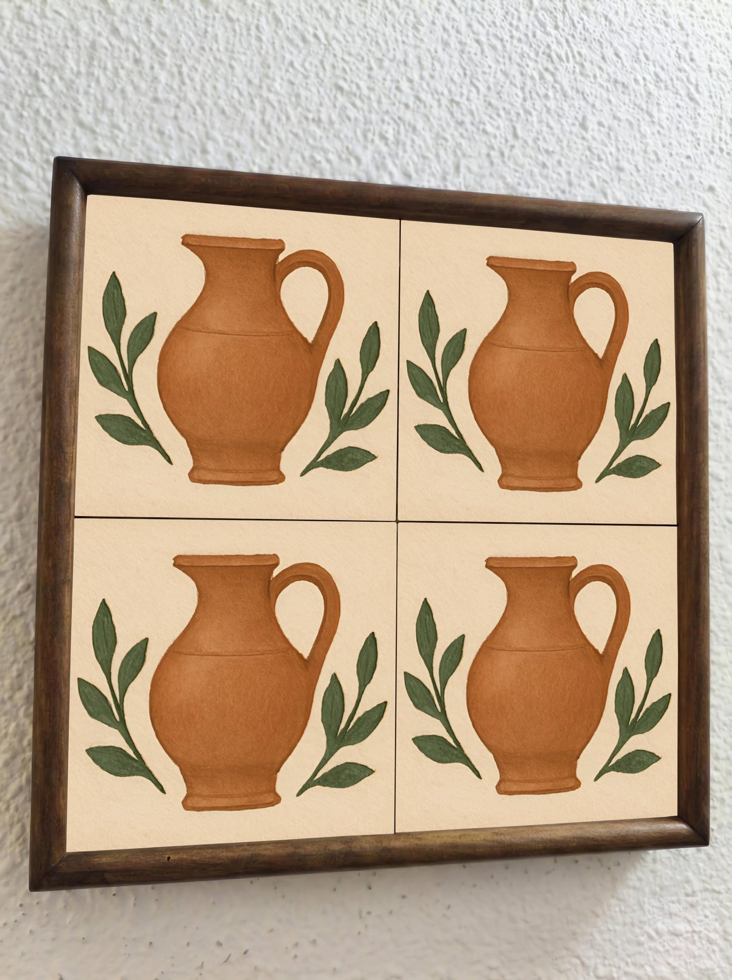 Azulejo Terracotta Jug Mediterraneo — Stile Mediterraneo