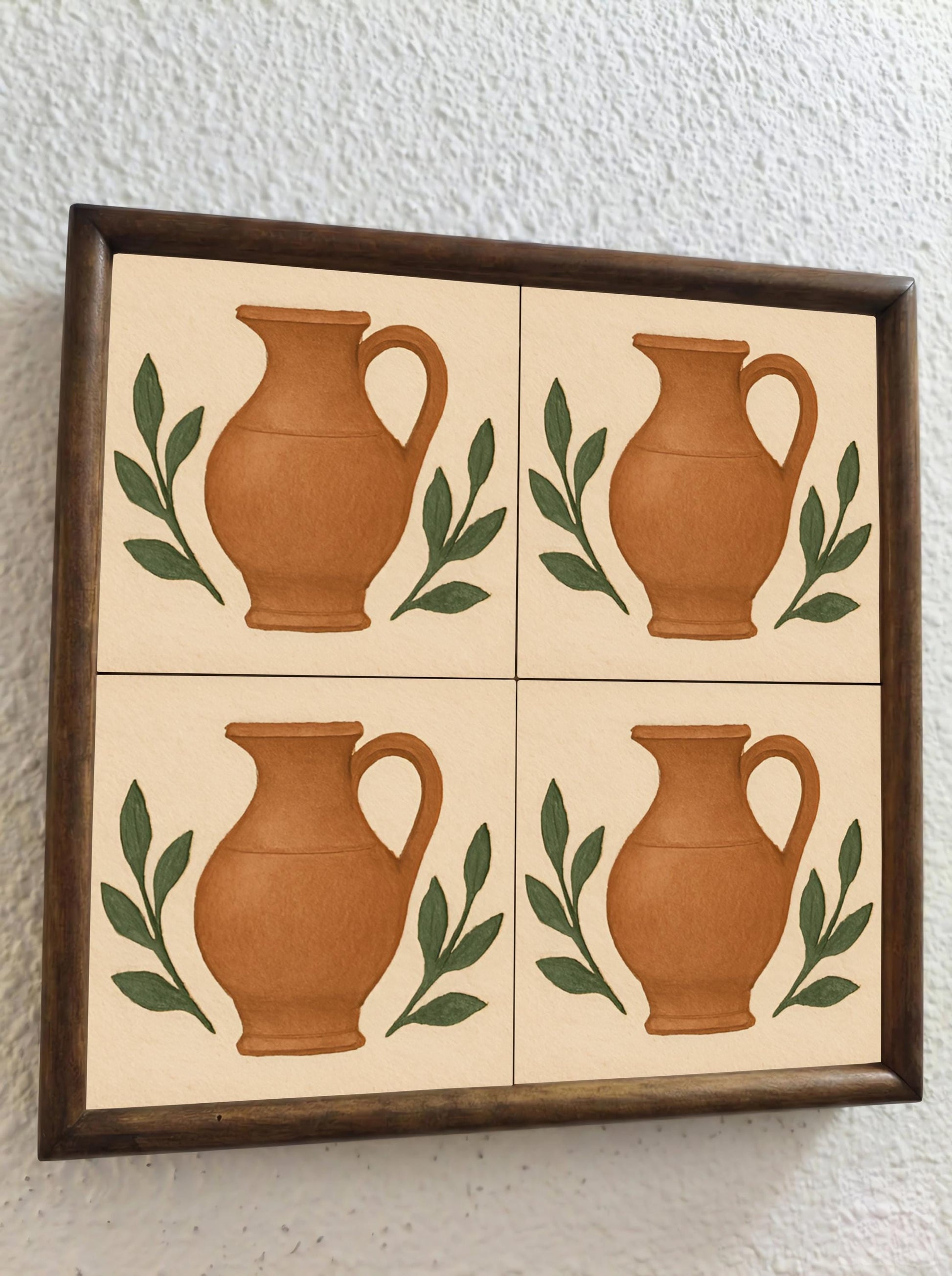 Azulejo Terracotta Jug Mediterraneo — Stile Mediterraneo