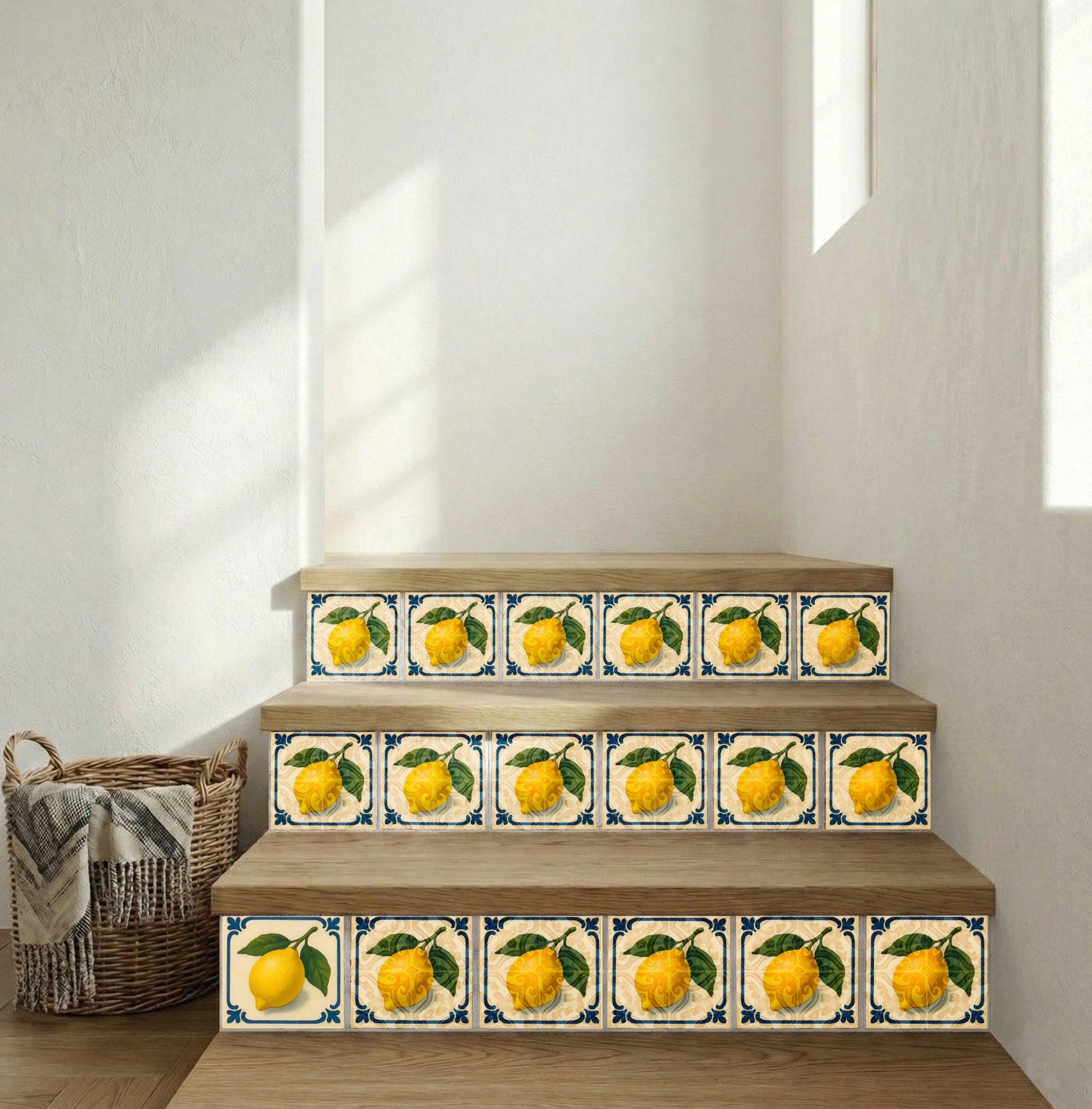 Lemon Mediterranean · Ceramic Wall Tile — Botanical Motif