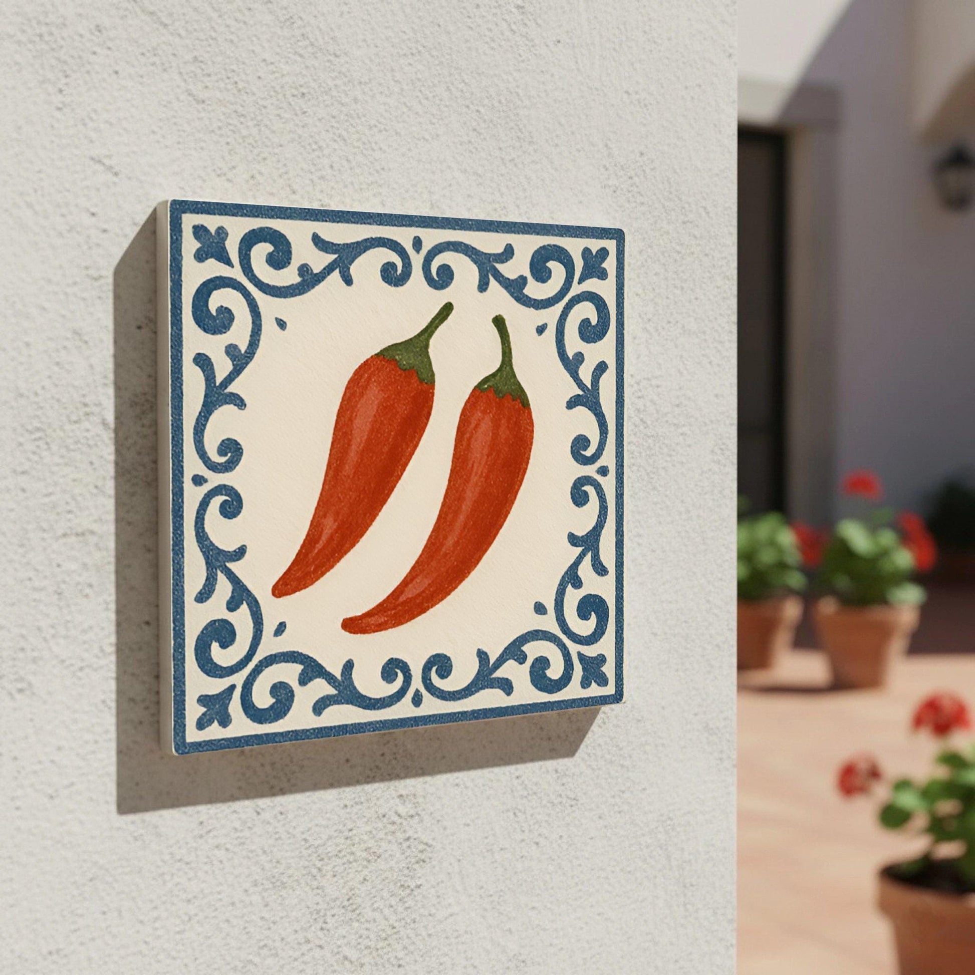 Carreau Chili Pepper Méditerranéen · Décor Côtier Méditerranéen