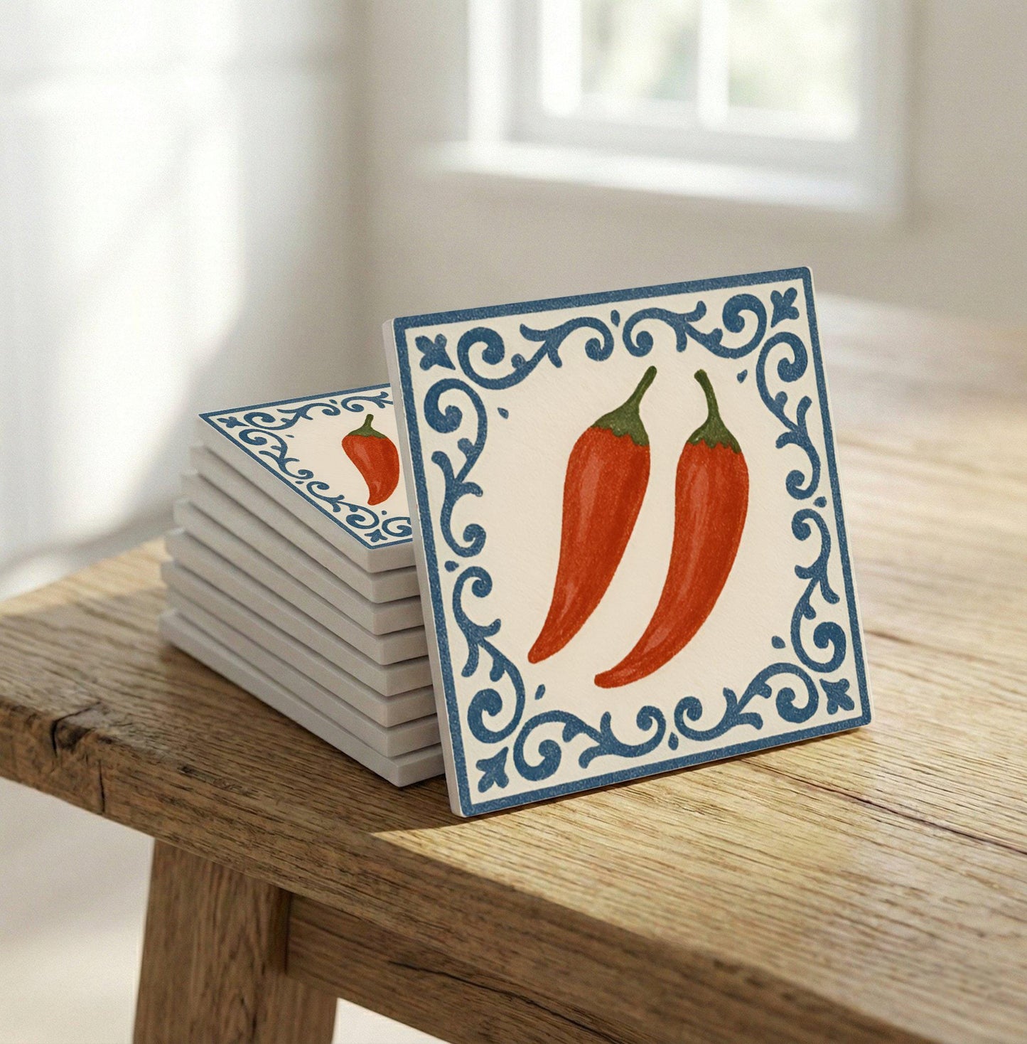 Carreau Chili Pepper Méditerranéen · Décor Côtier Méditerranéen
