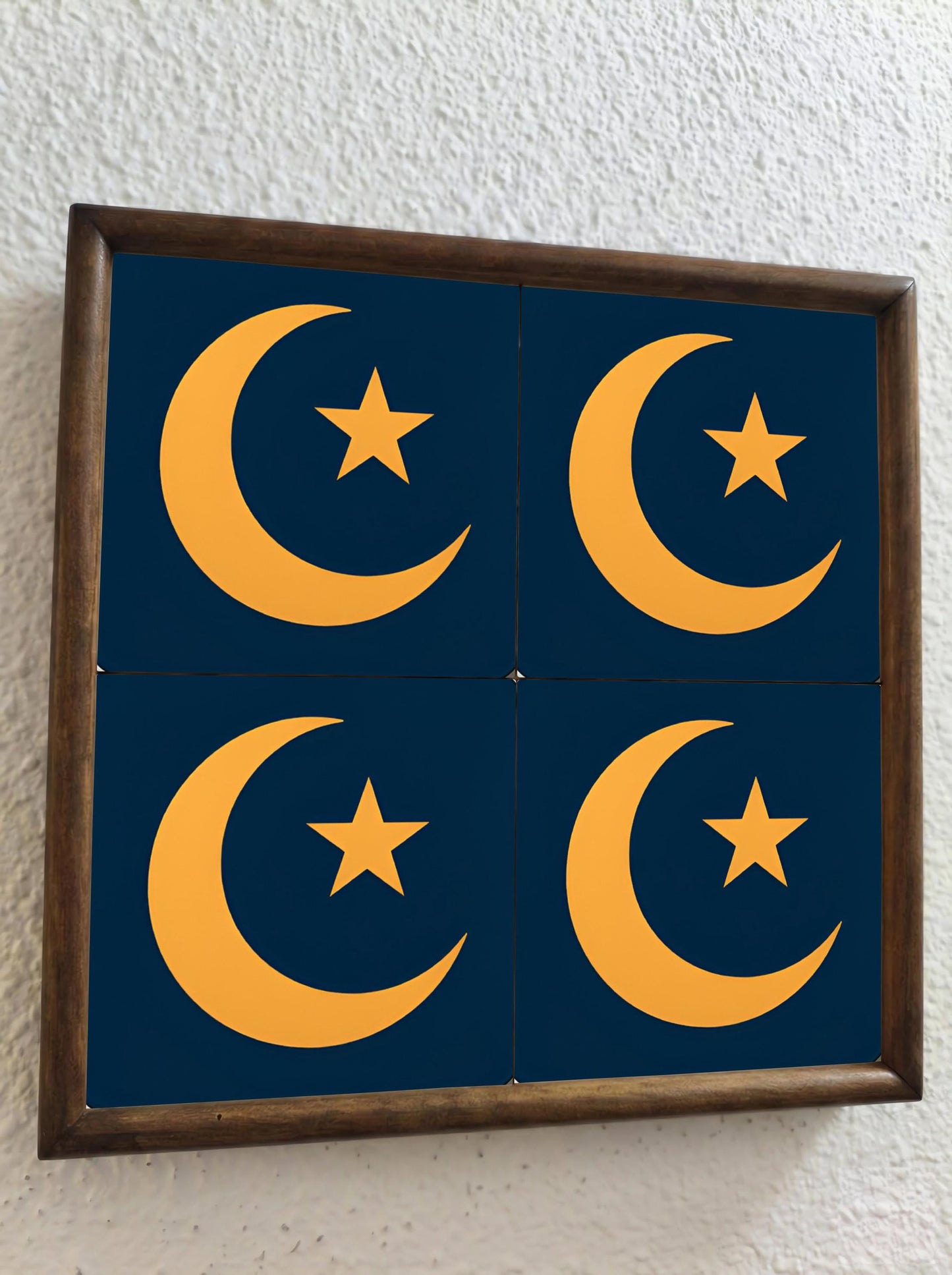 Azulejo Islamic Crescent luna y estrella — Design Géométrique Moderne