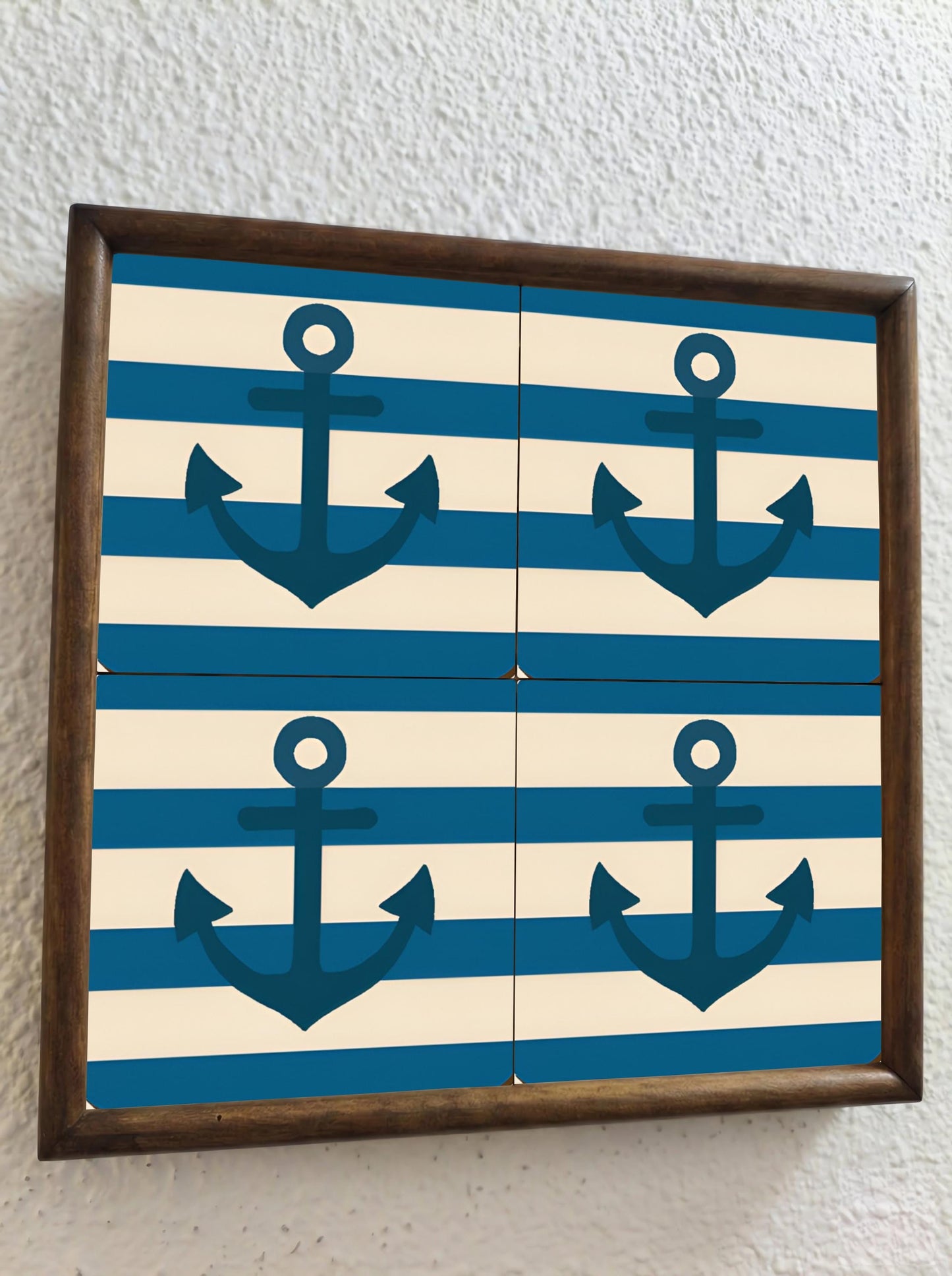 Nautical Anchor — Coastal Mediterranean Décor Ceramic Tile
