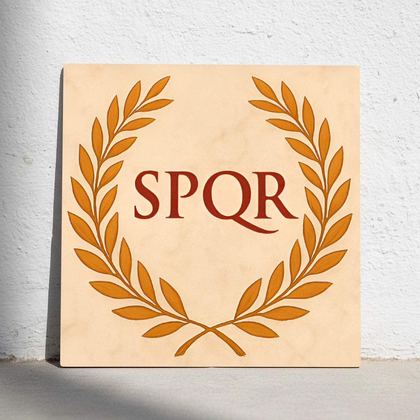 Azulejo SPQR romano corona de laurel