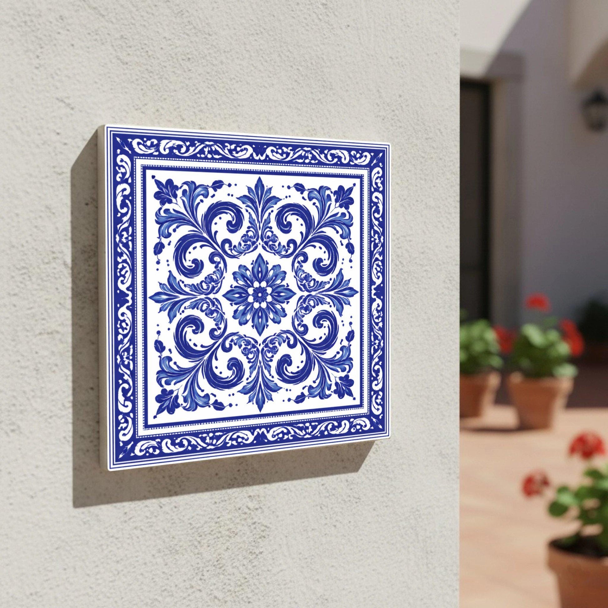 Ceramic Tile Málaga Blue — Andalusian Spanish Style