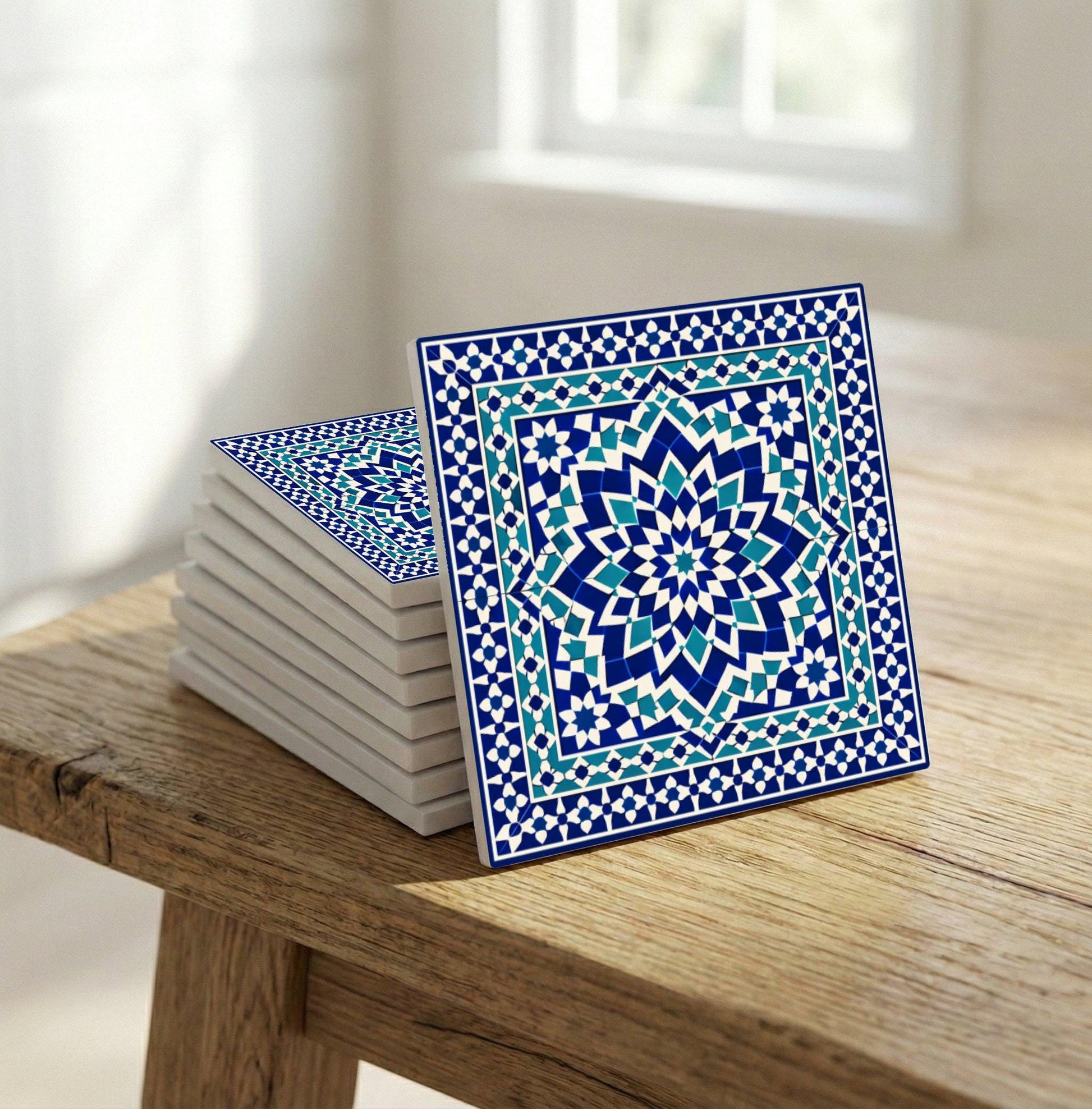 Azulejo-Fliese Córdoba Andalusisch Stern — Spanisches Erbe-Design