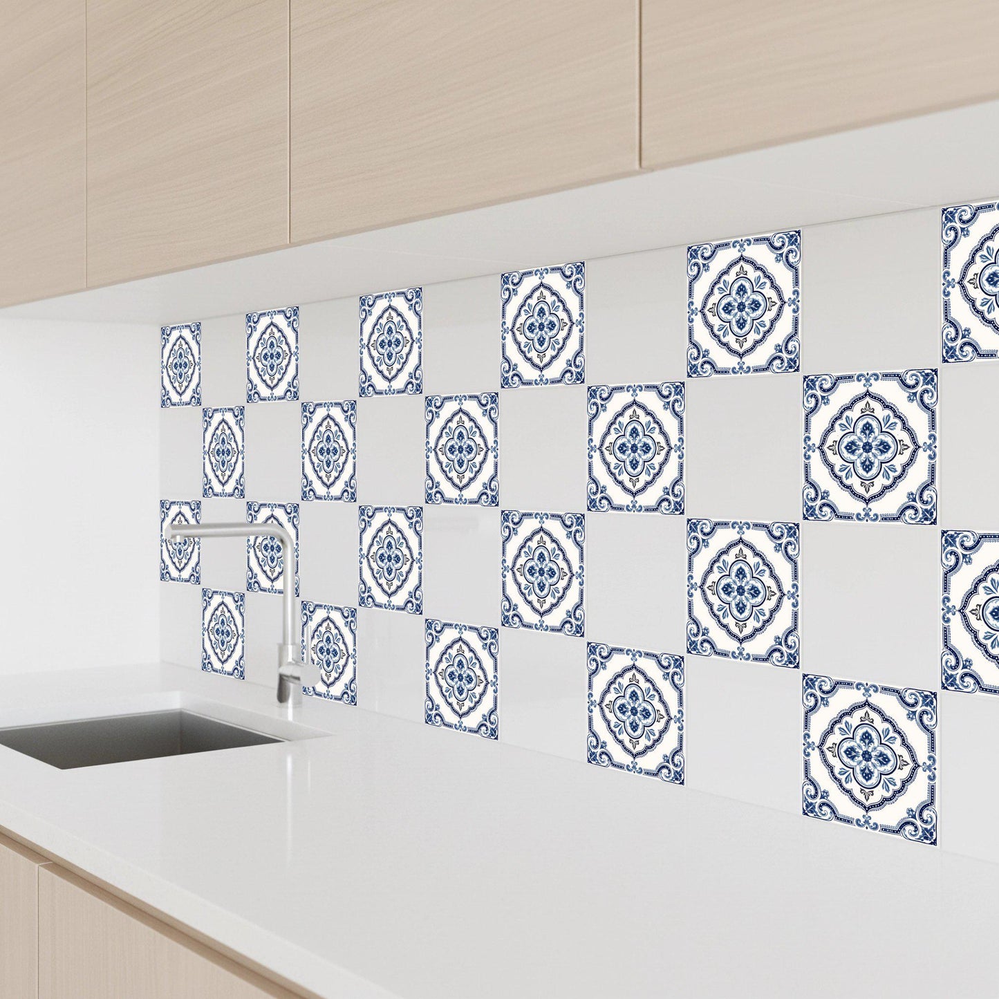 Azulejo Galician azul y blanco