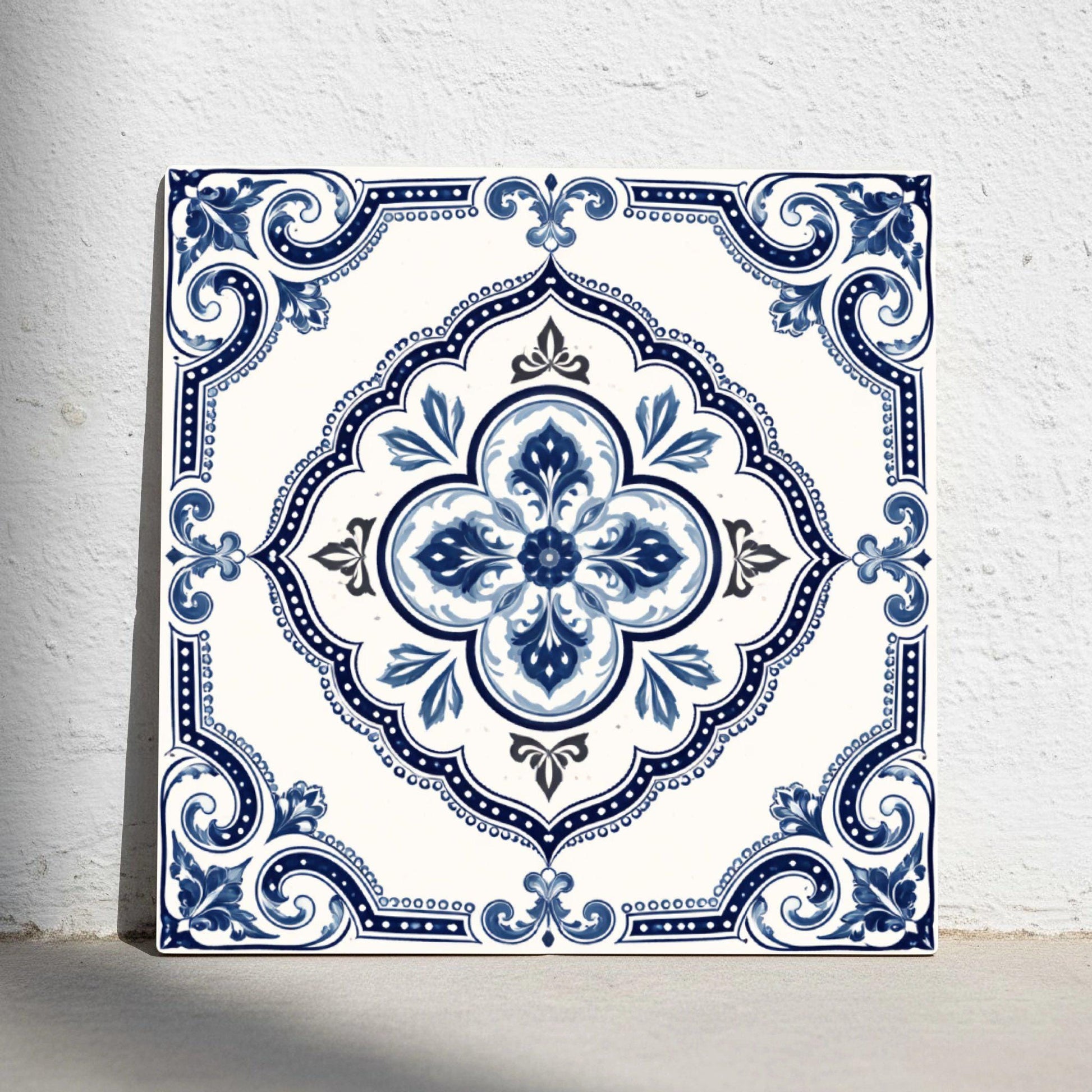 Azulejo Galician azul y blanco