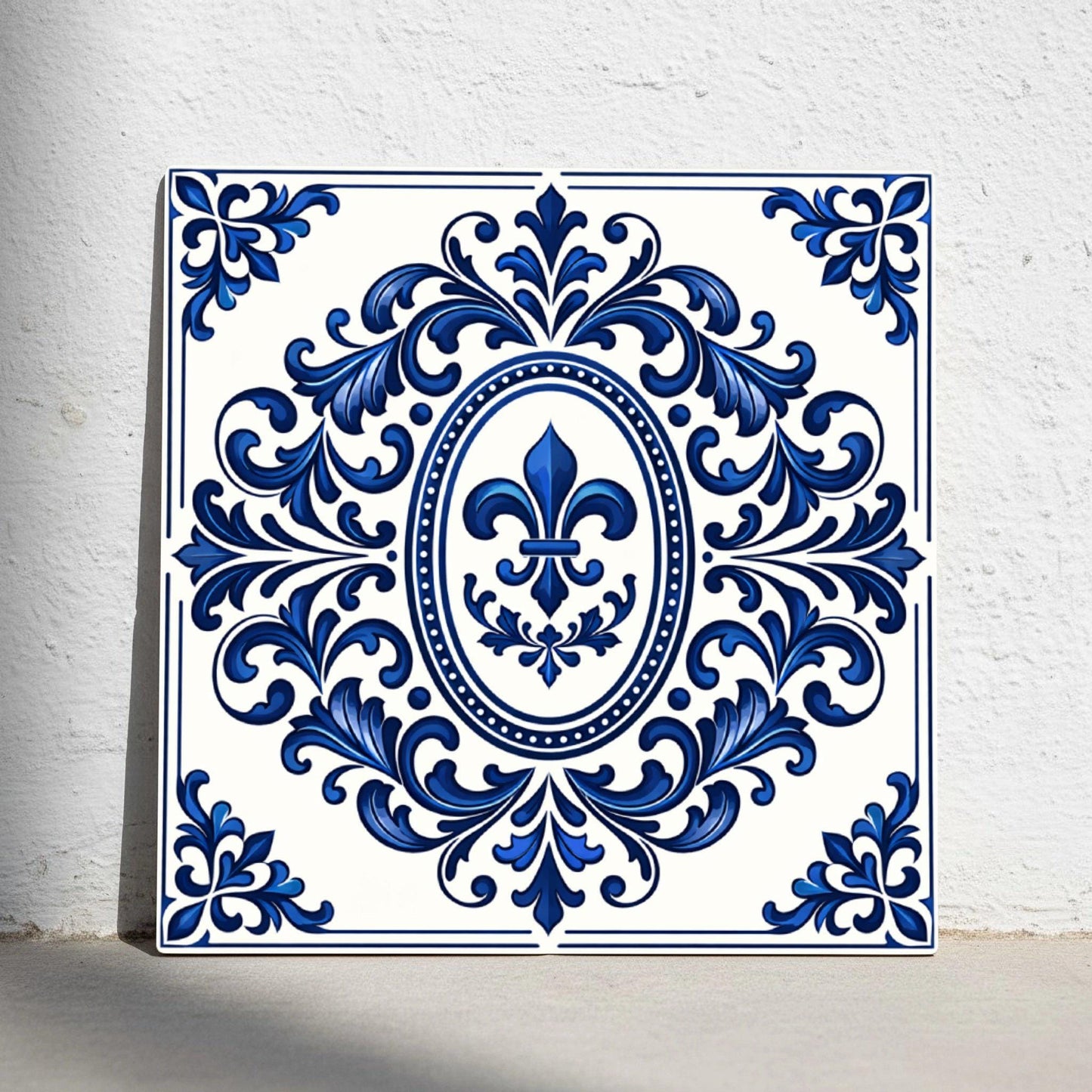 Azulejo Toulouse flor de lis — Ricordo di Viaggio in Ceramica
