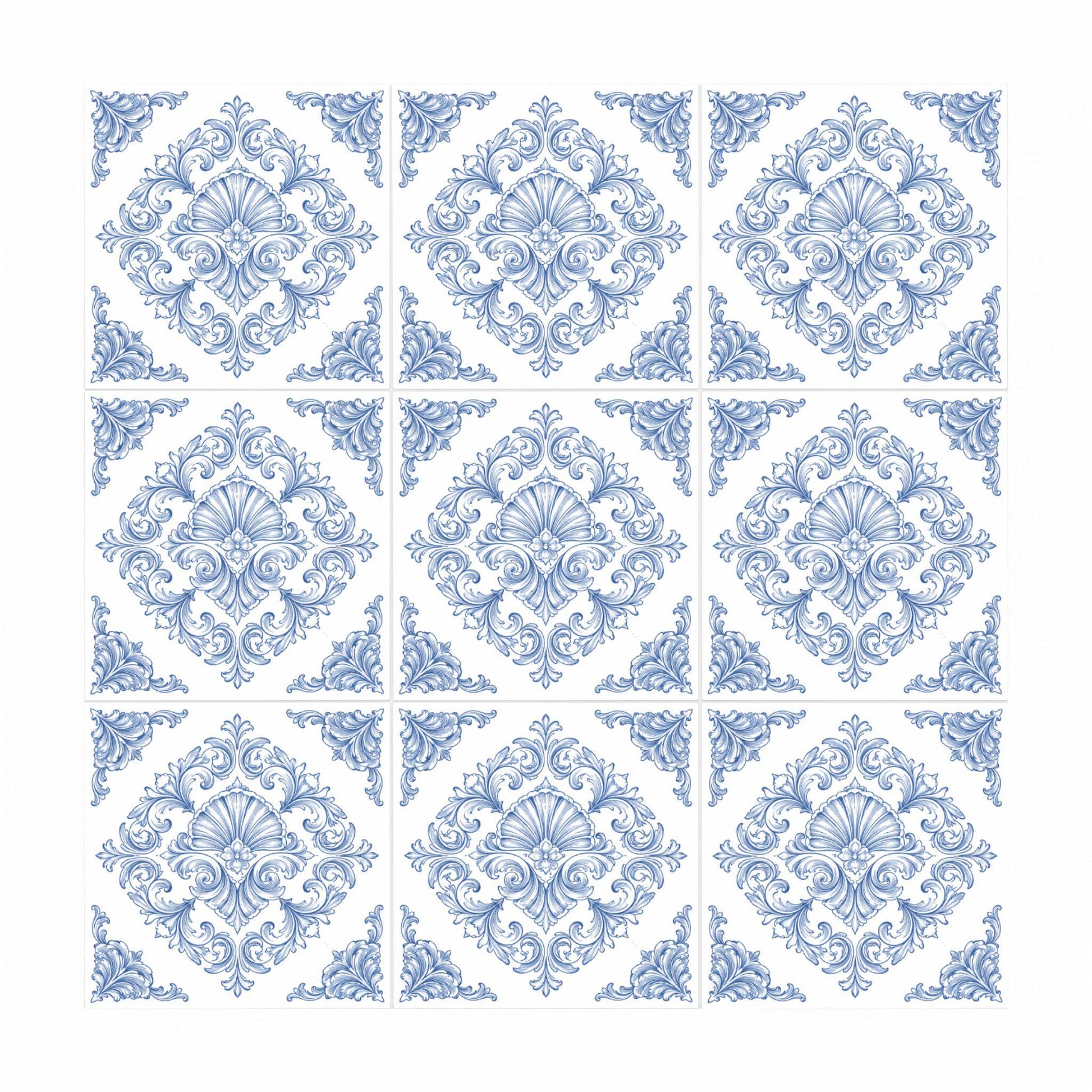 Santiago Baroque Shell — Ornamental Ceramic Décor Decorative Tile