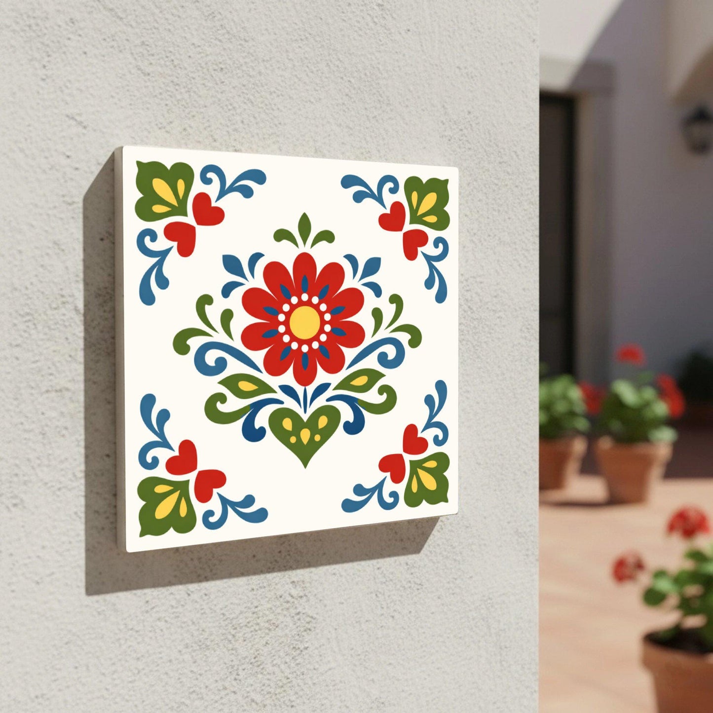 Zakopane Folk Floral — Floral & Botanical Design Ceramic Tile