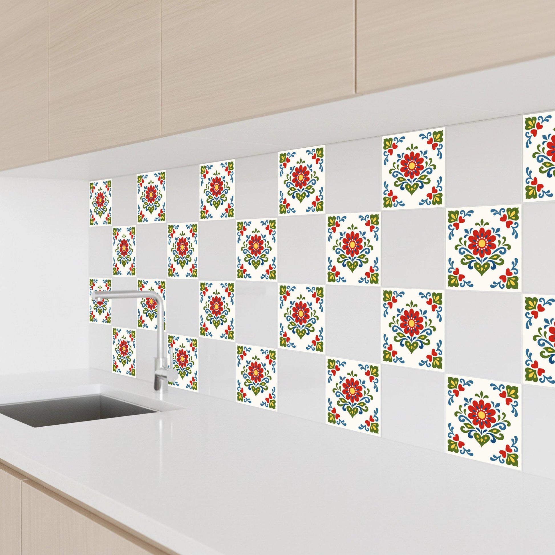 Zakopane Folk Floral — Floral & Botanical Design Ceramic Tile