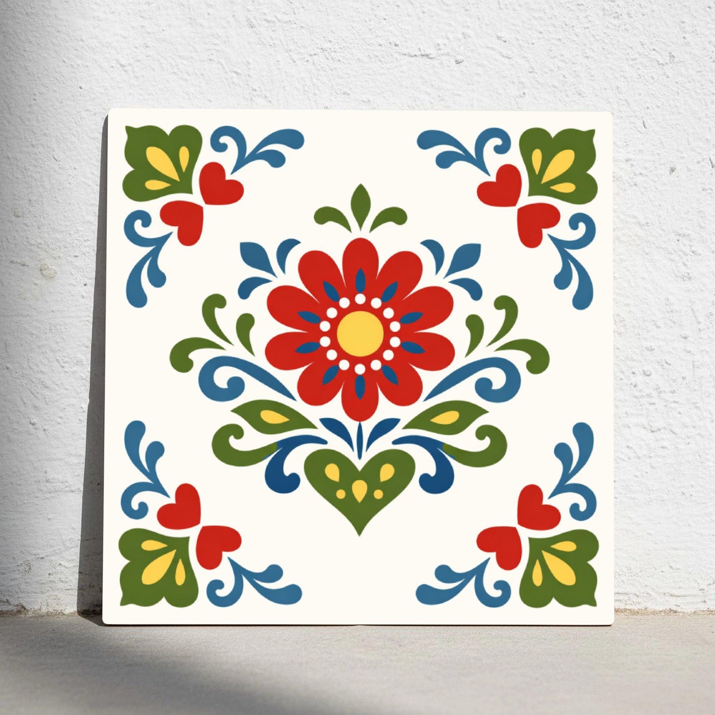 Zakopane Folk Floral — Floral & Botanical Design Ceramic Tile