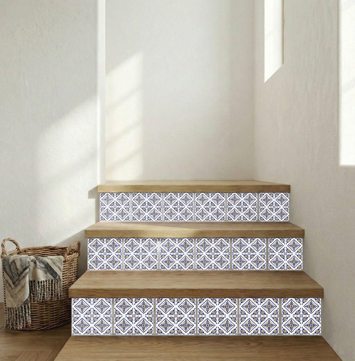 Madrid Königsblau und Gold — Keramikfliese, Spanisches Erbe-Design