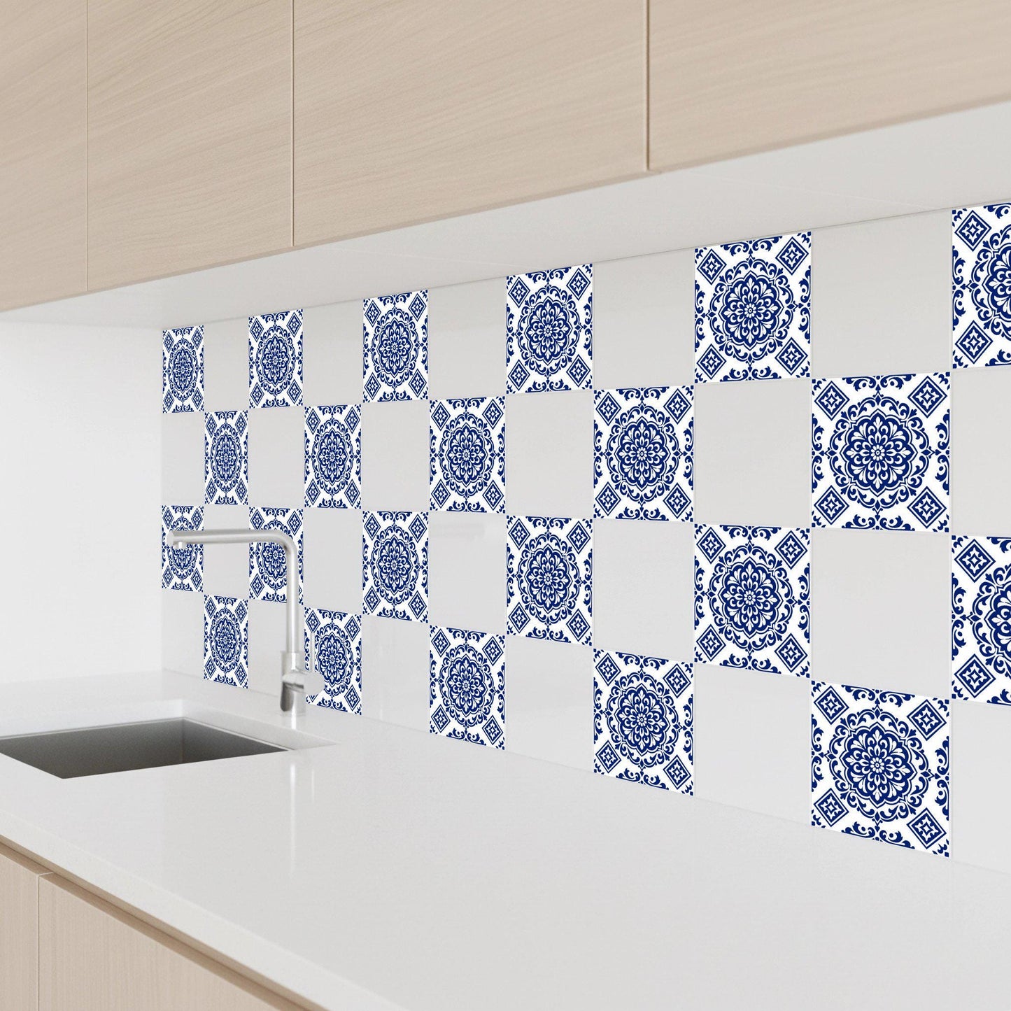 Azulejo Seville Médaillon Bleu — Style Andalou