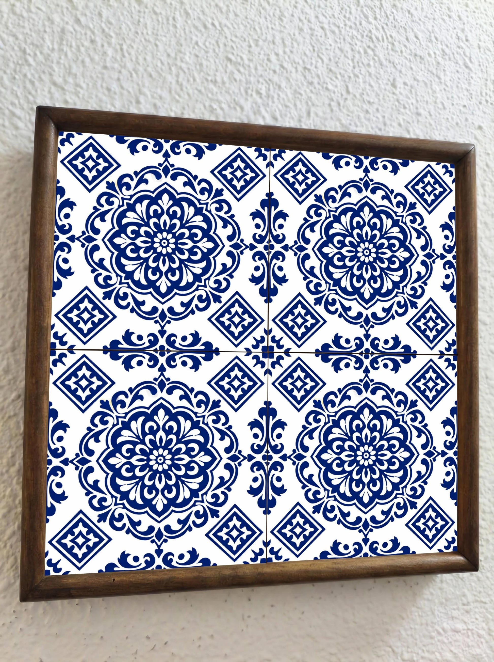 Azulejo Seville Médaillon Bleu — Style Andalou