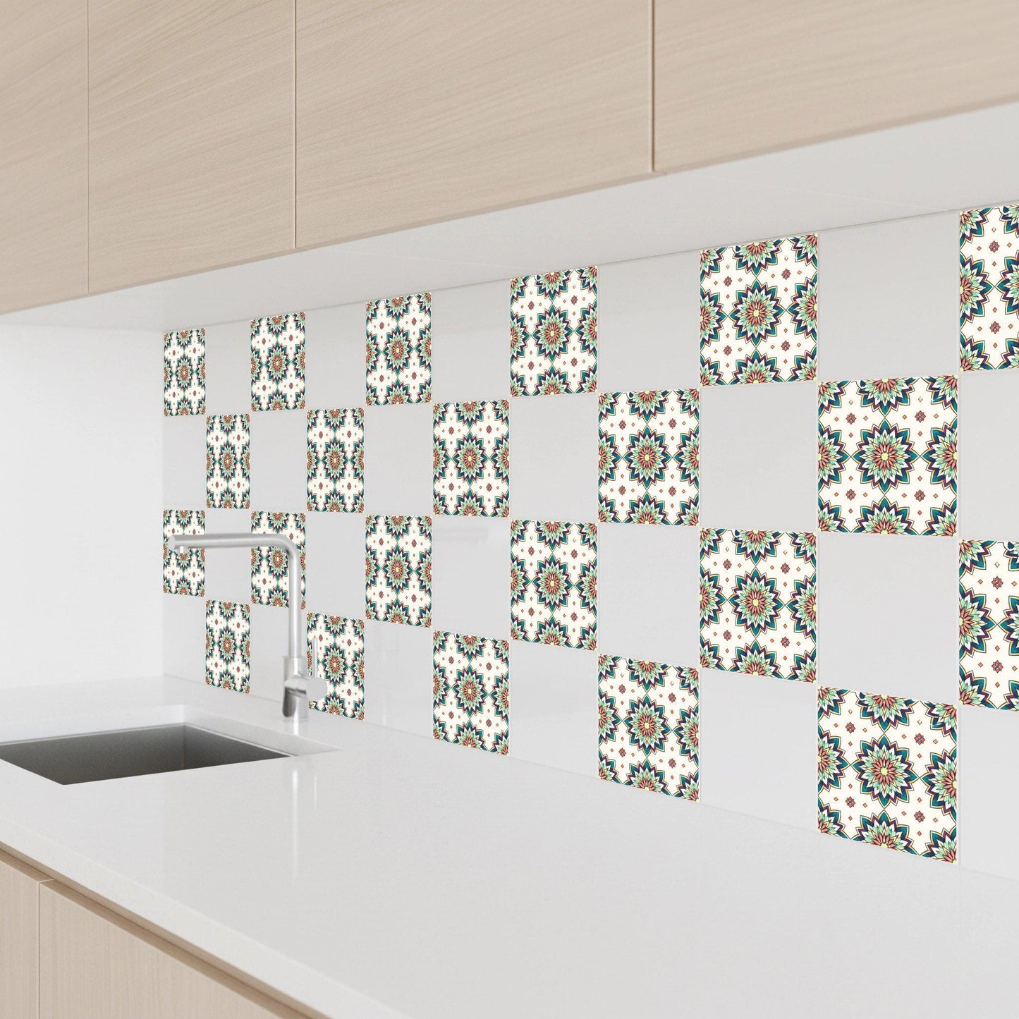 Marrakech Star Mosaic — Moorish Zellige Design Ceramic Tile
