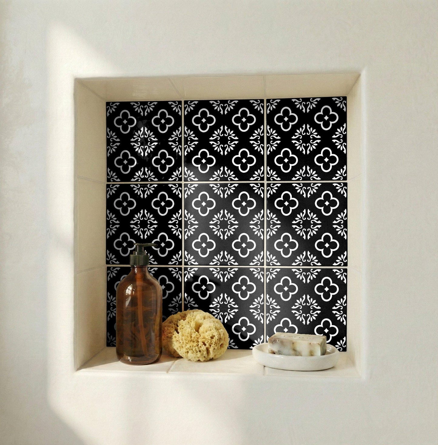 Paris Noir Fleur — Keramikfliese, Städte- & Reise-Fliese