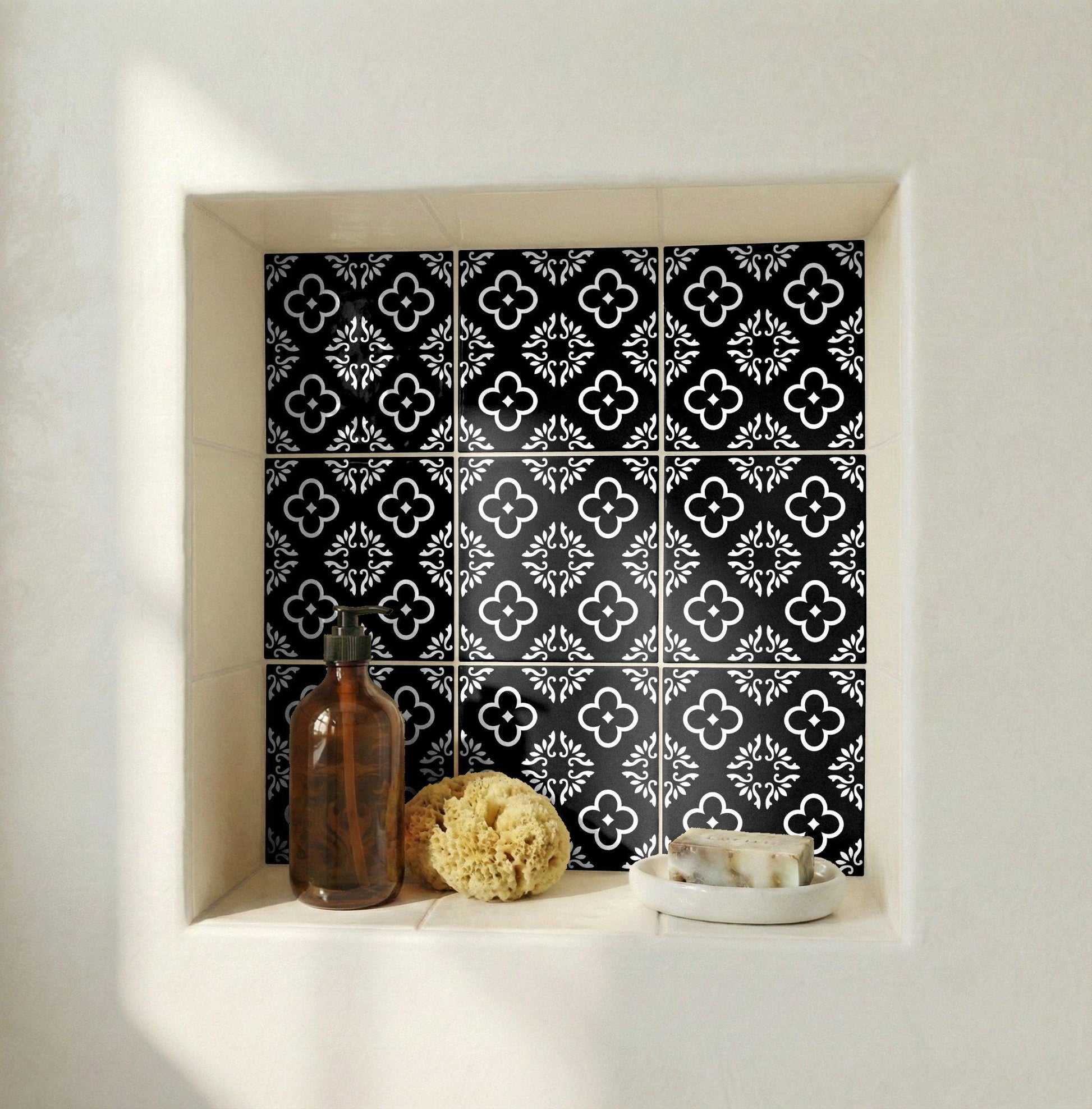 Paris Noir Fleur — Keramikfliese, Städte- & Reise-Fliese