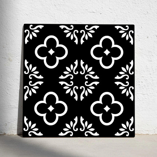 Azulejo Paris Noir Fleur