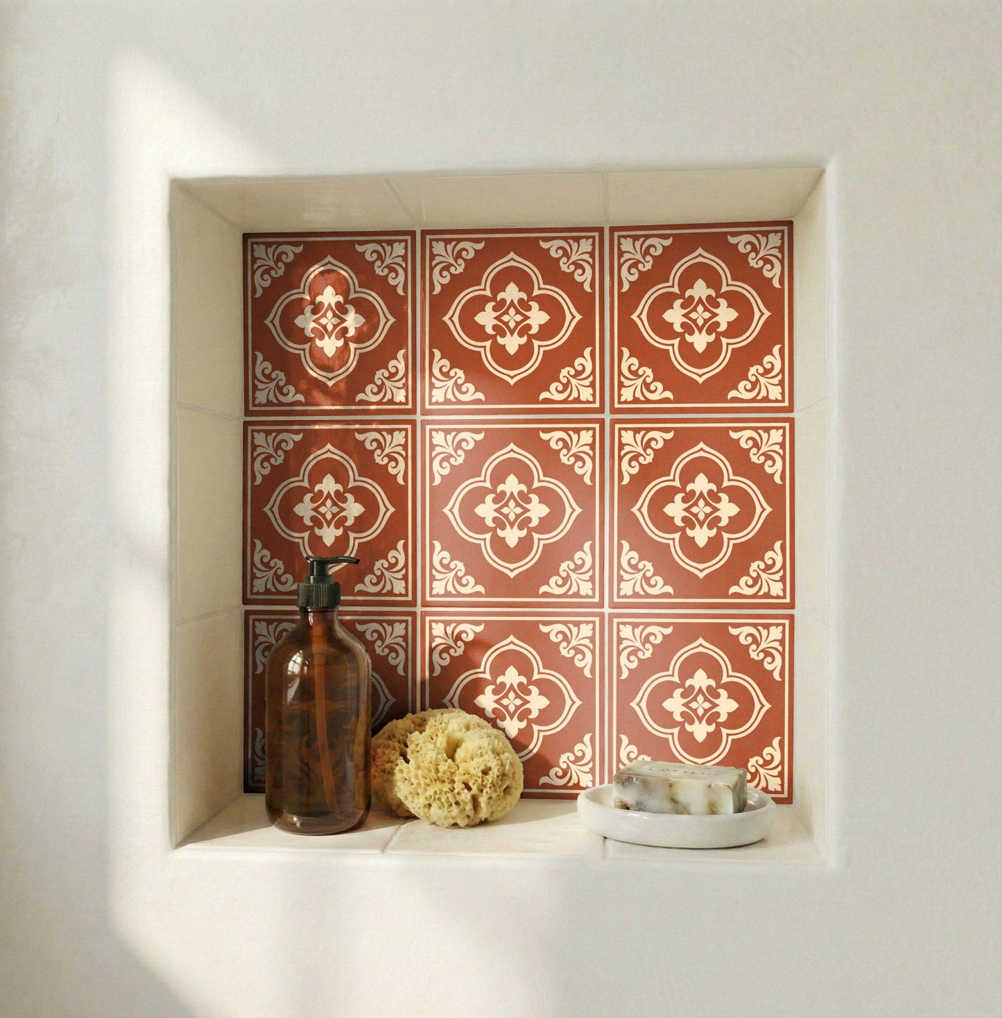Azulejo Terracotta Ornamentale — Piastrella Mediterranea da Cucina