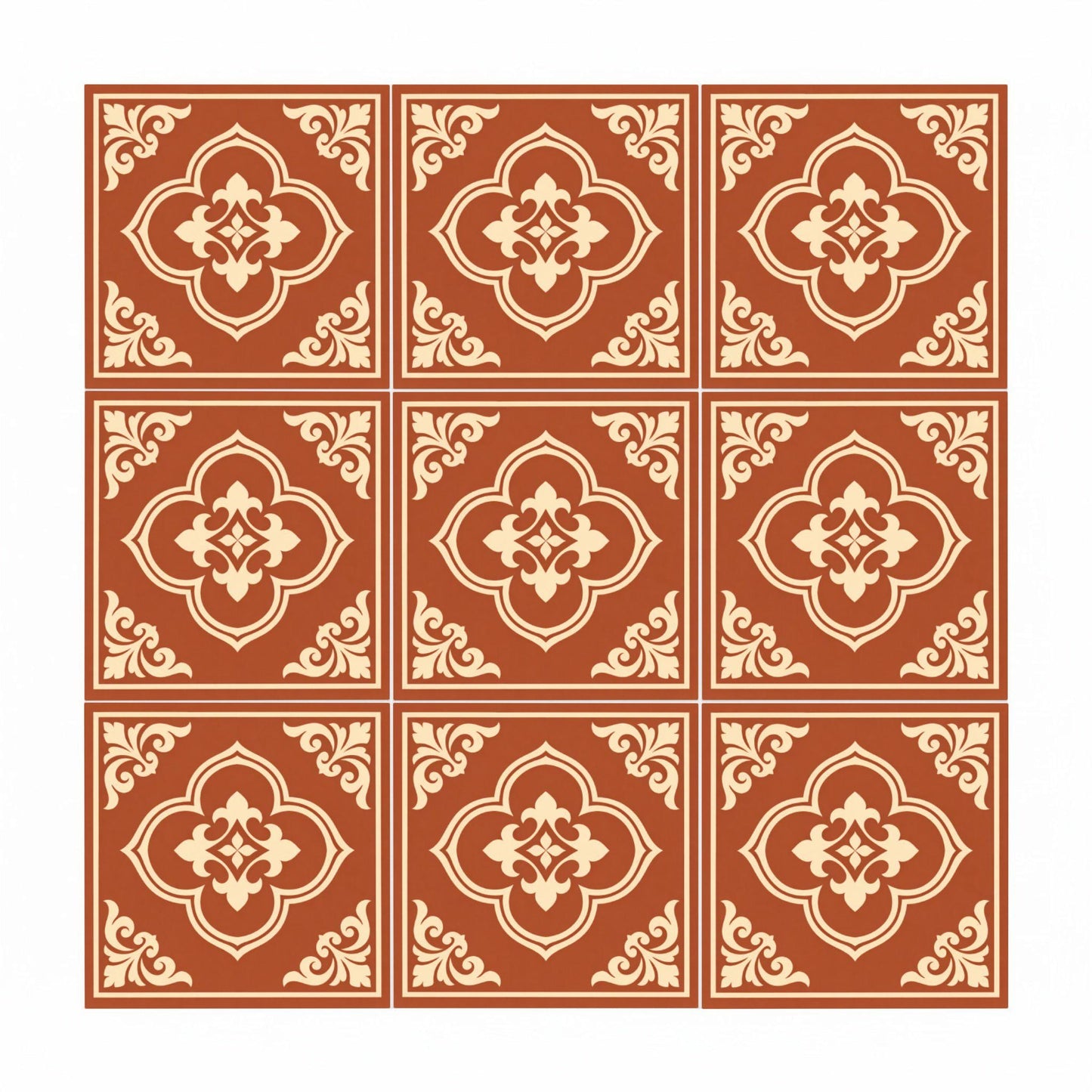 Azulejo Terracotta Ornamentale — Piastrella Mediterranea da Cucina