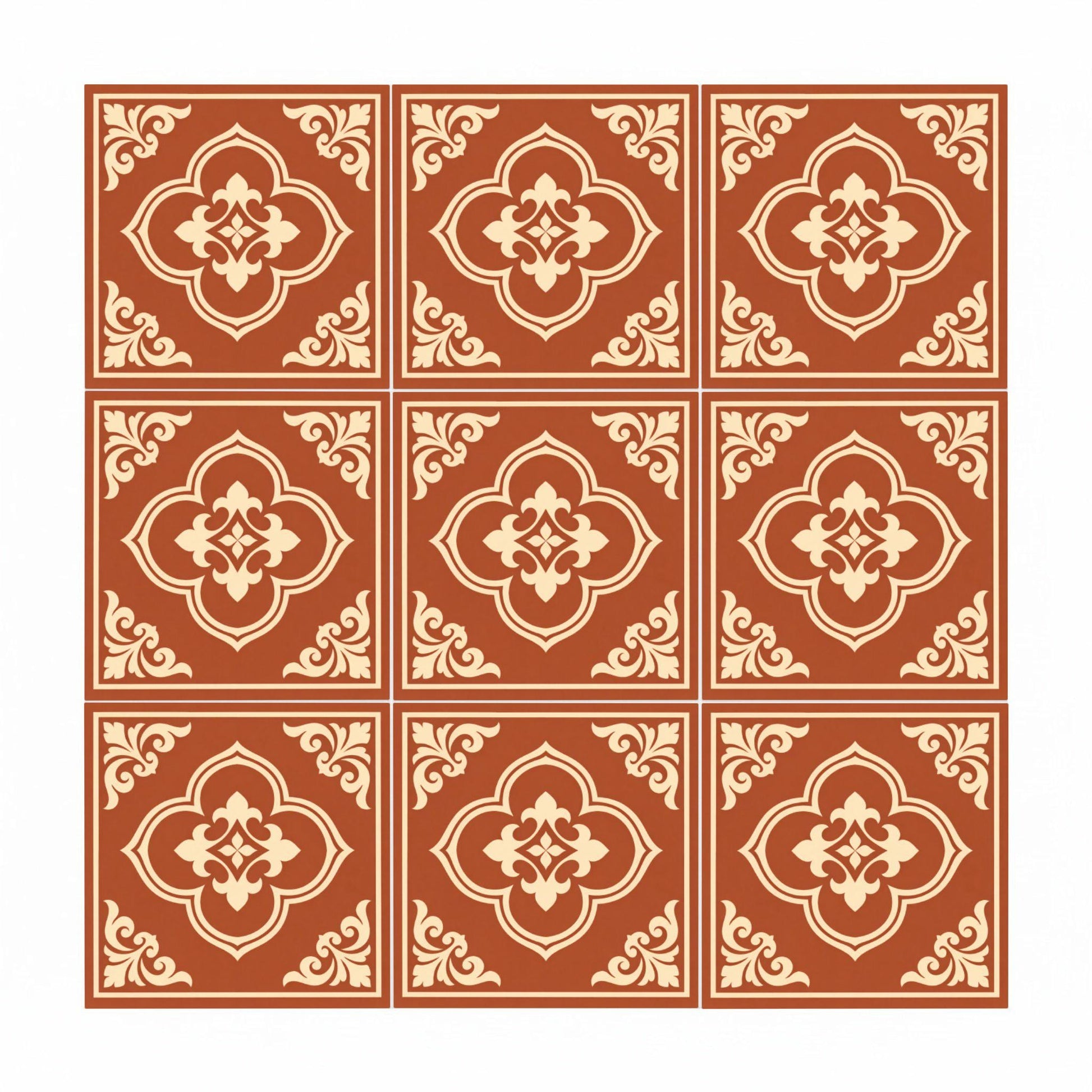 Azulejo Terracotta Ornamentale — Piastrella Mediterranea da Cucina