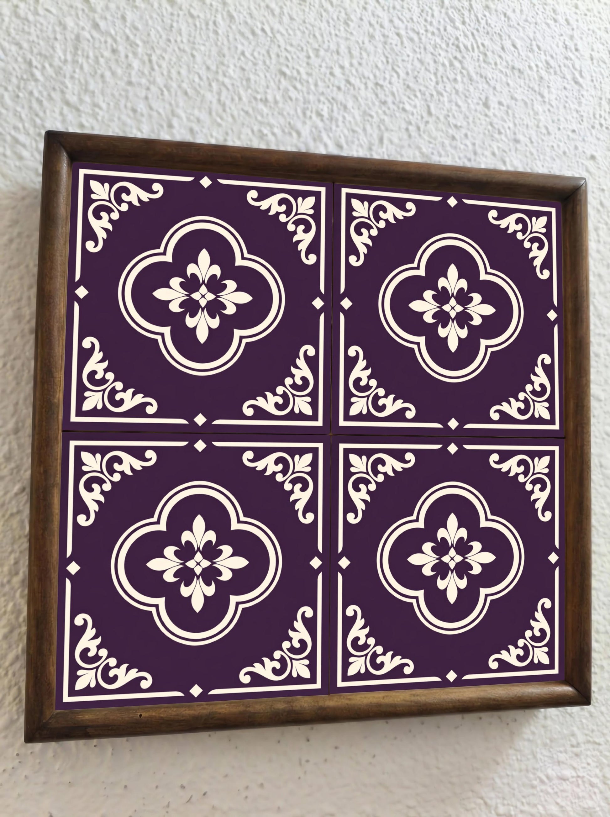 Azulejo Aubergine Purple ornamental